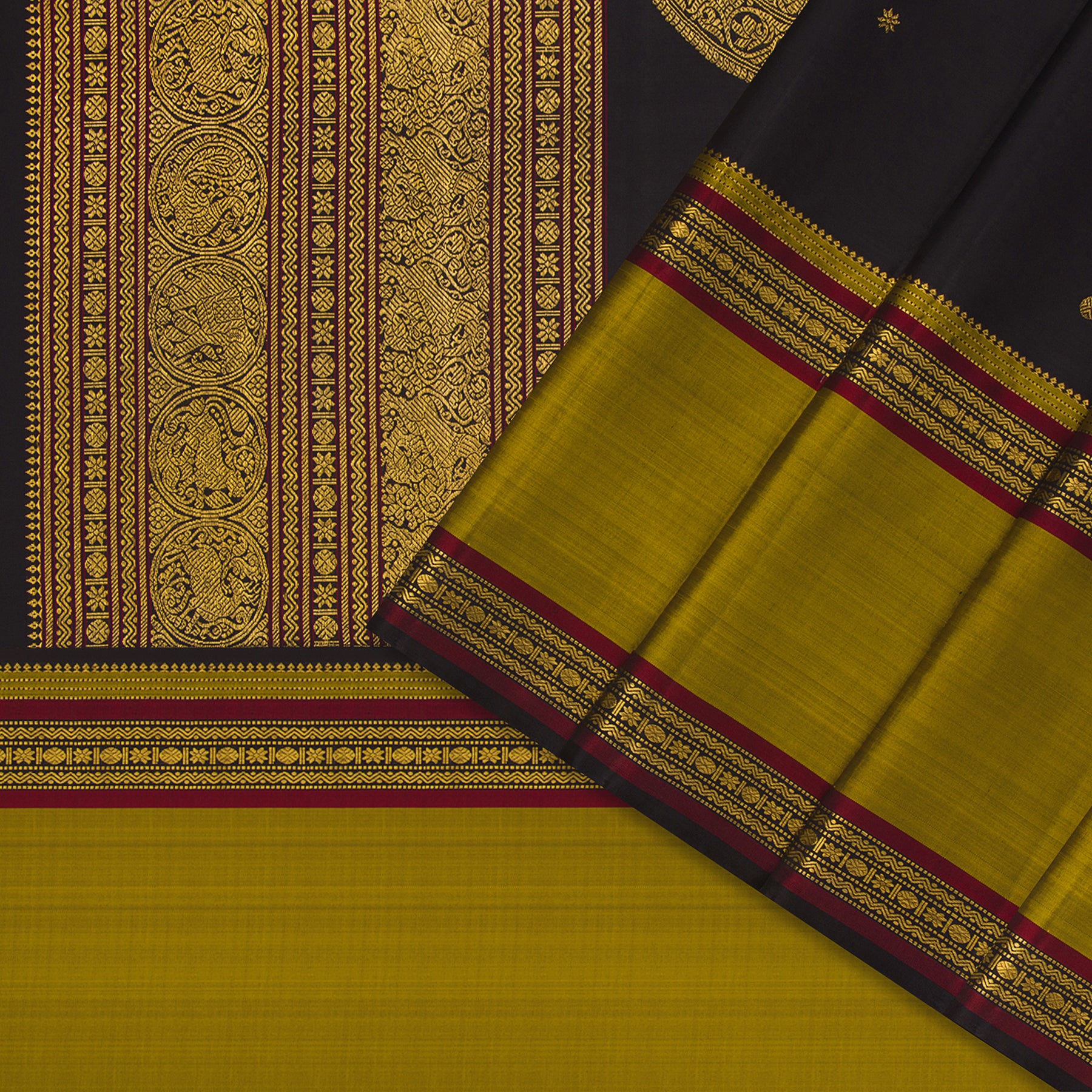 Kanakavalli Kanjivaram Silk Sari 24-041-HS001-04767 - Cover View