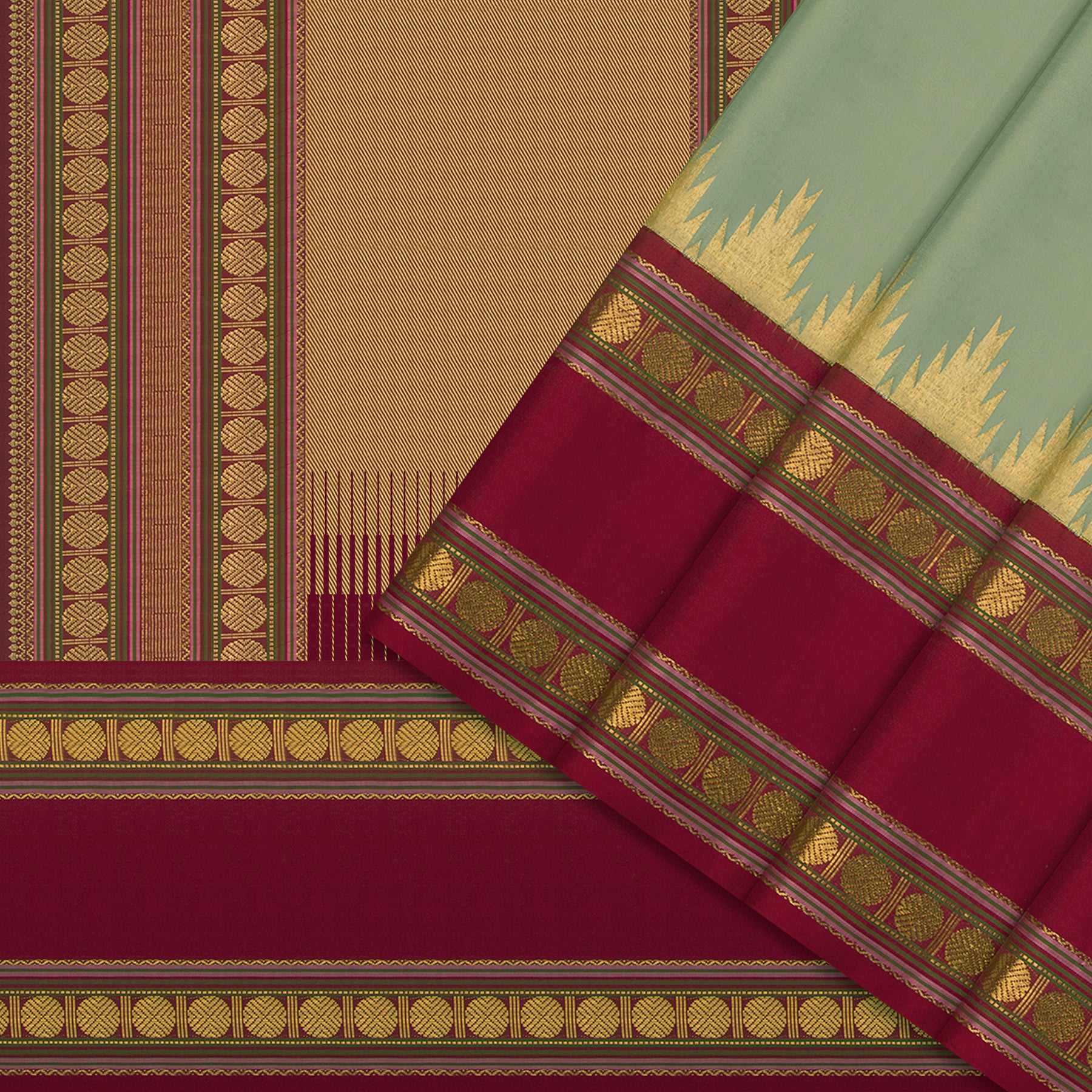 Kanakavalli Kanjivaram Silk Sari 24-041-HS001-05221 - Cover View 