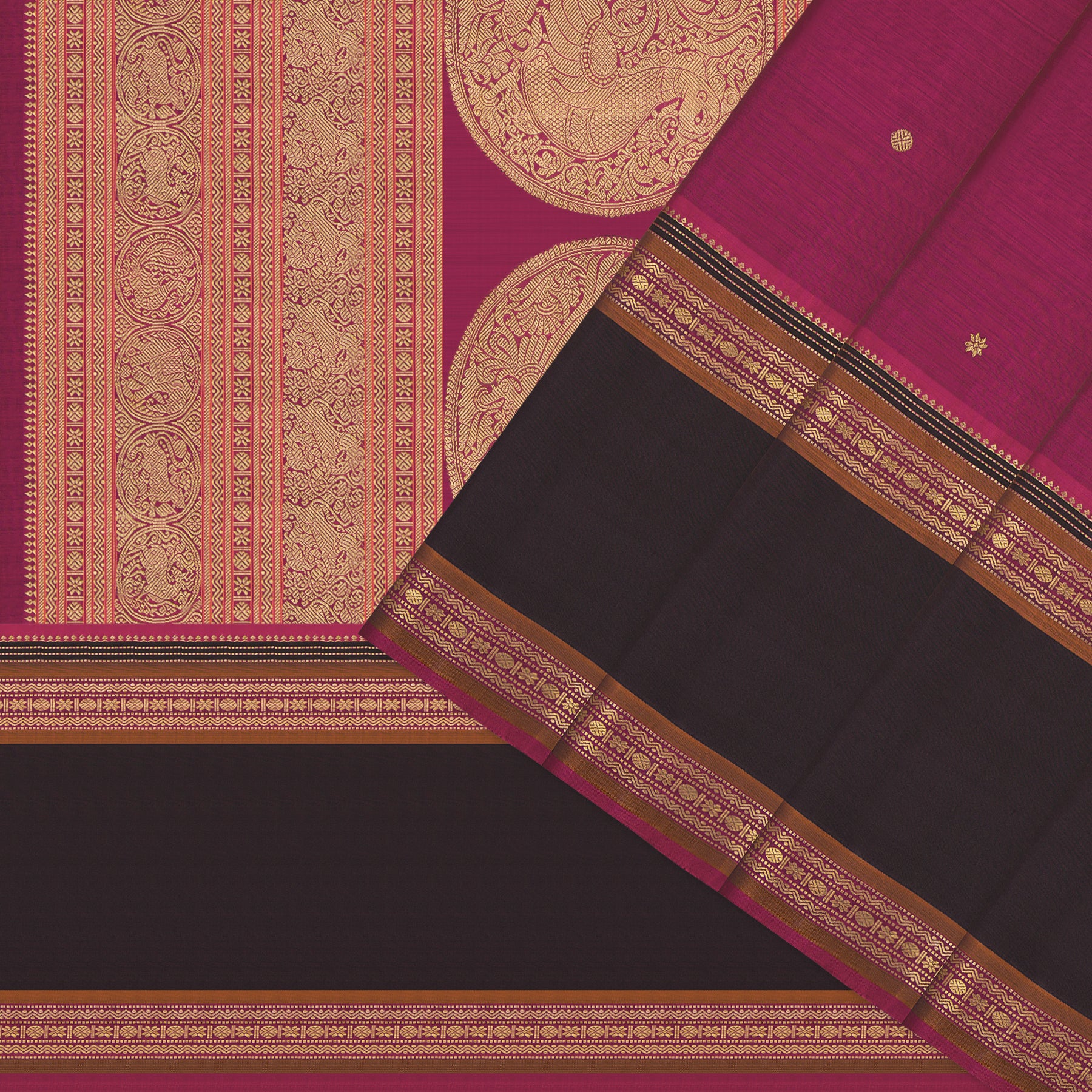 Kanakavalli Kanjivaram Silk Sari 24-041-HS001-10542 - Cover View
