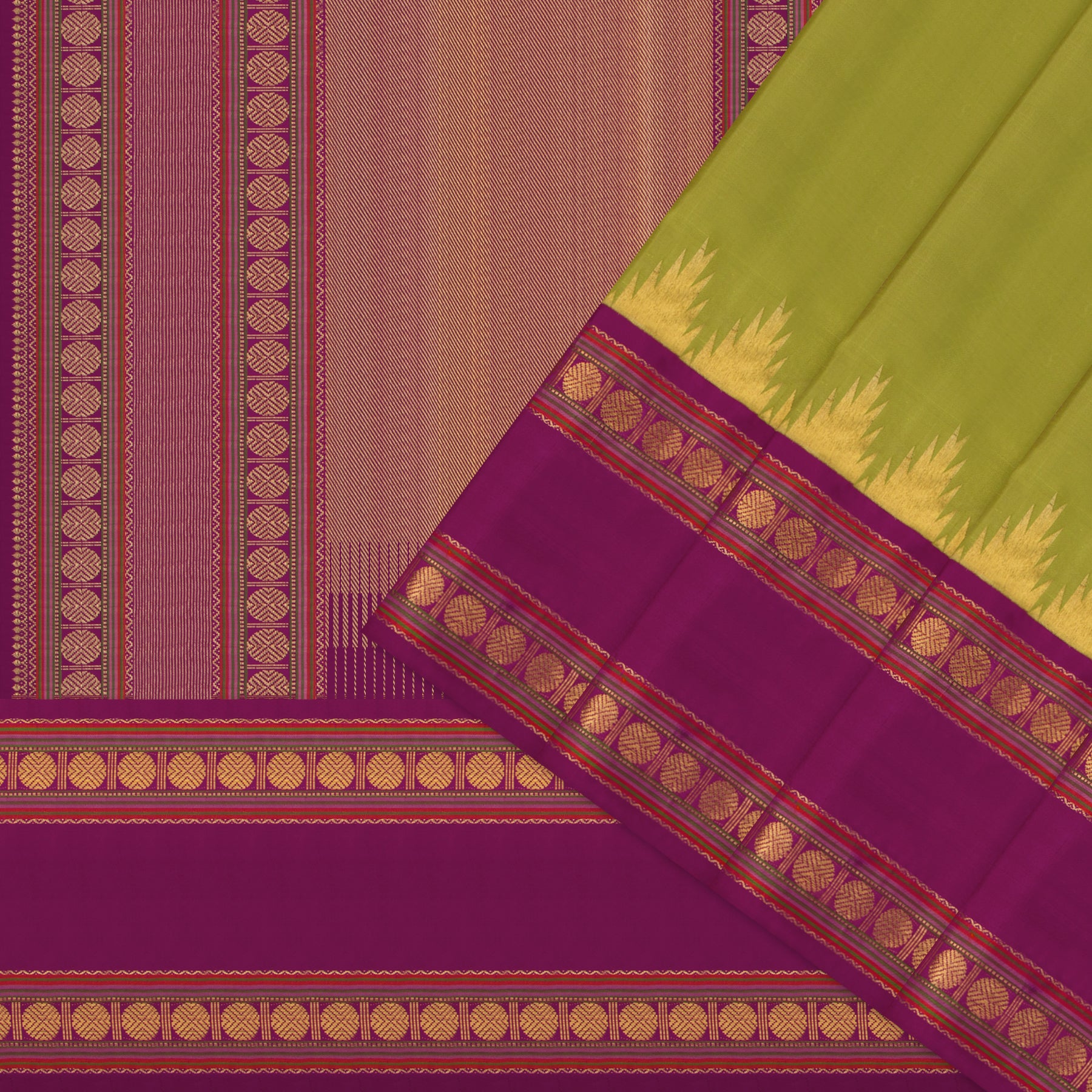 Kanakavalli Kanjivaram Silk Sari 24-041-HS001-11966 - Cover View