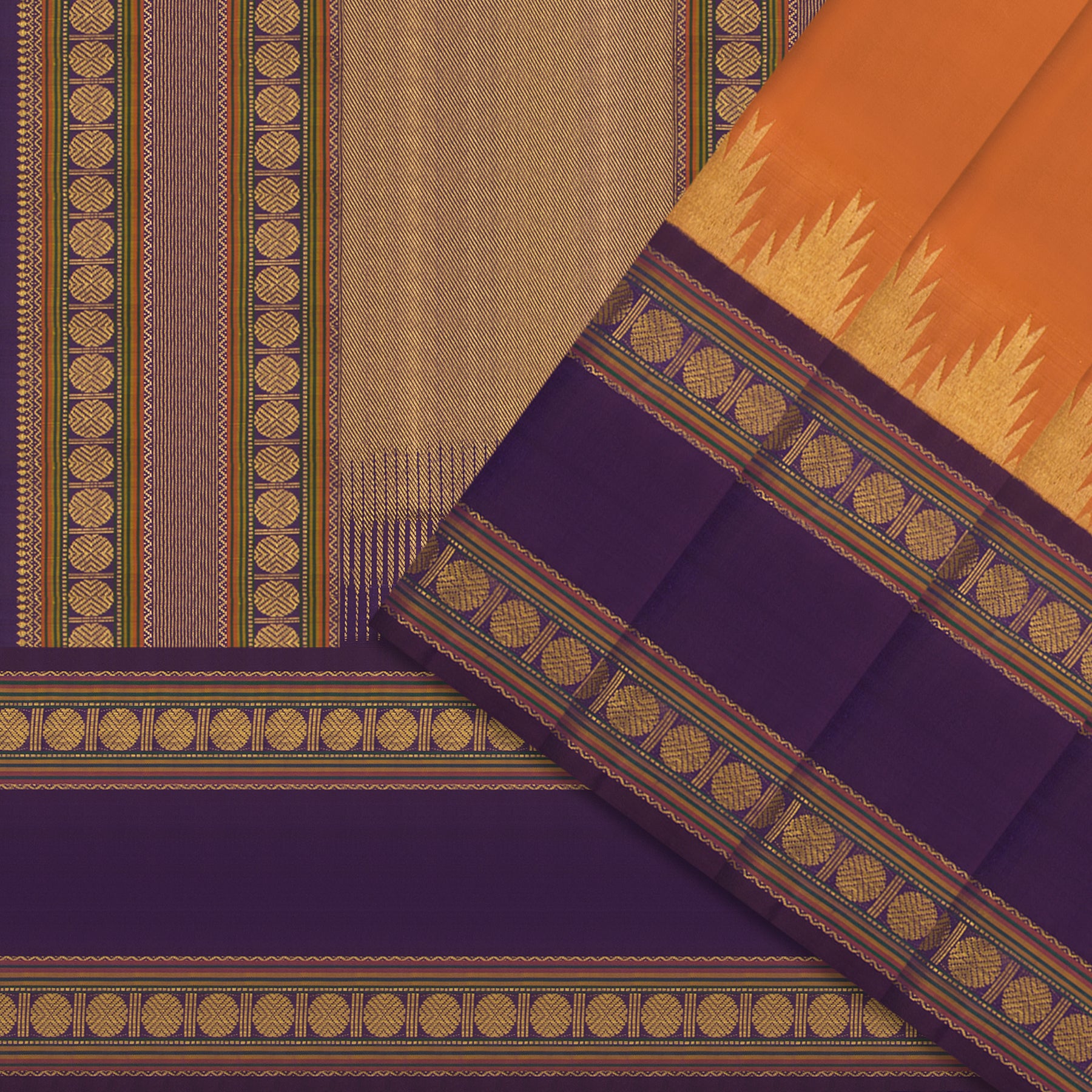 Kanakavalli Kanjivaram Silk Sari 24-041-HS001-12440 - Cover View