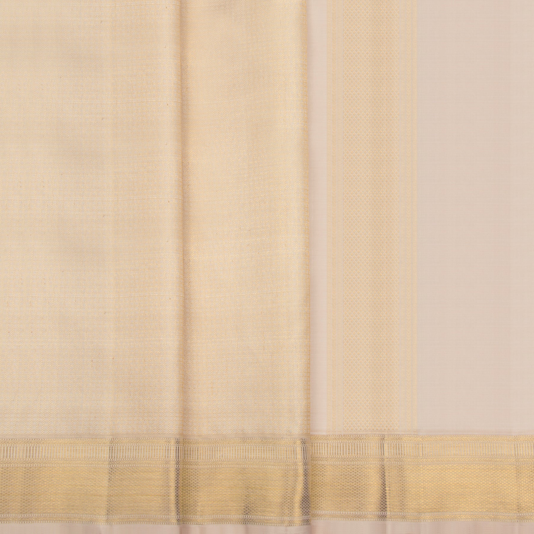 Kanakavalli Kanjivaram Silk Angavastram CO-ORD 24-110-AF001-10967 - Pleated View