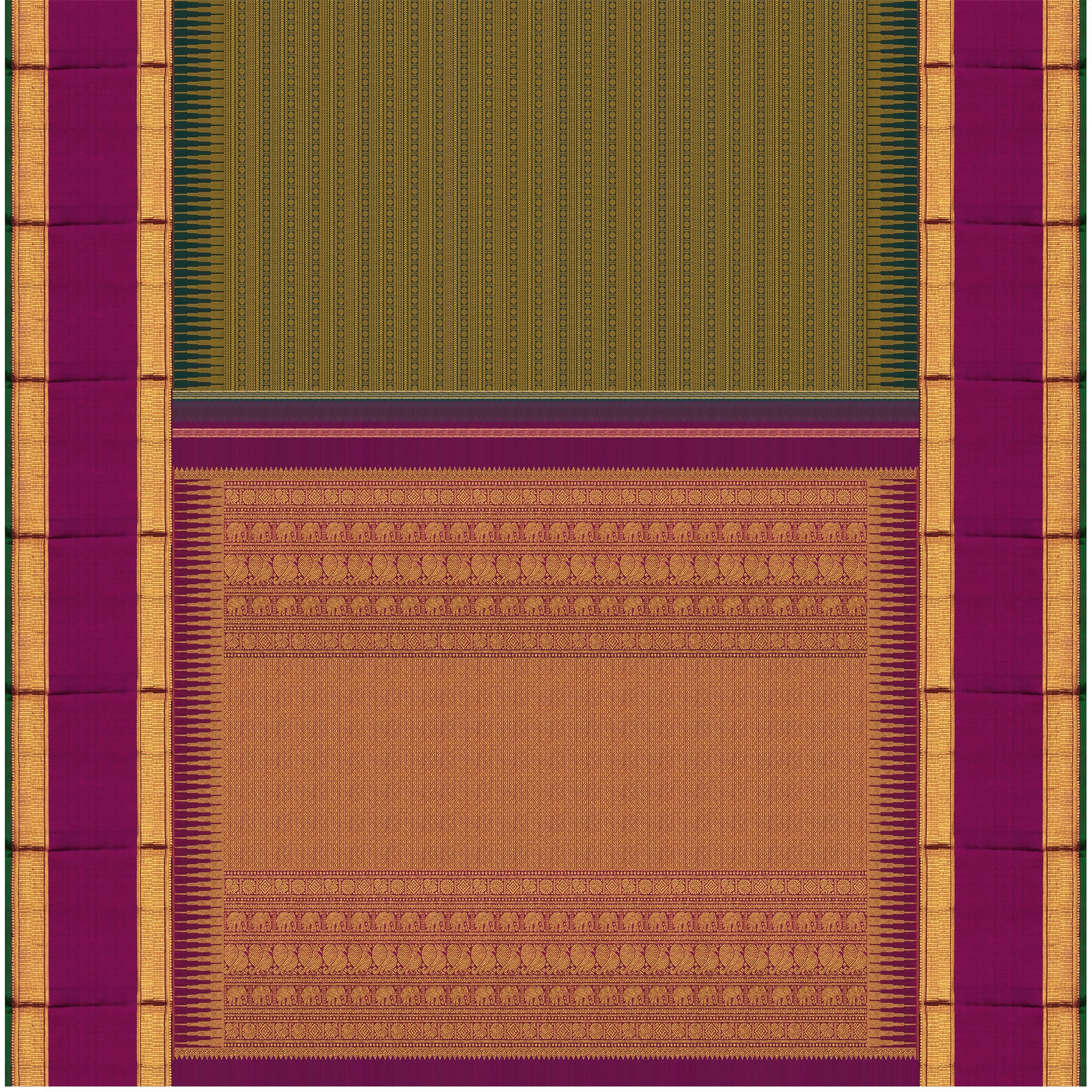 Kanakavalli Kanjivaram Silk Sari 24-110-HS001-00555 - Full View