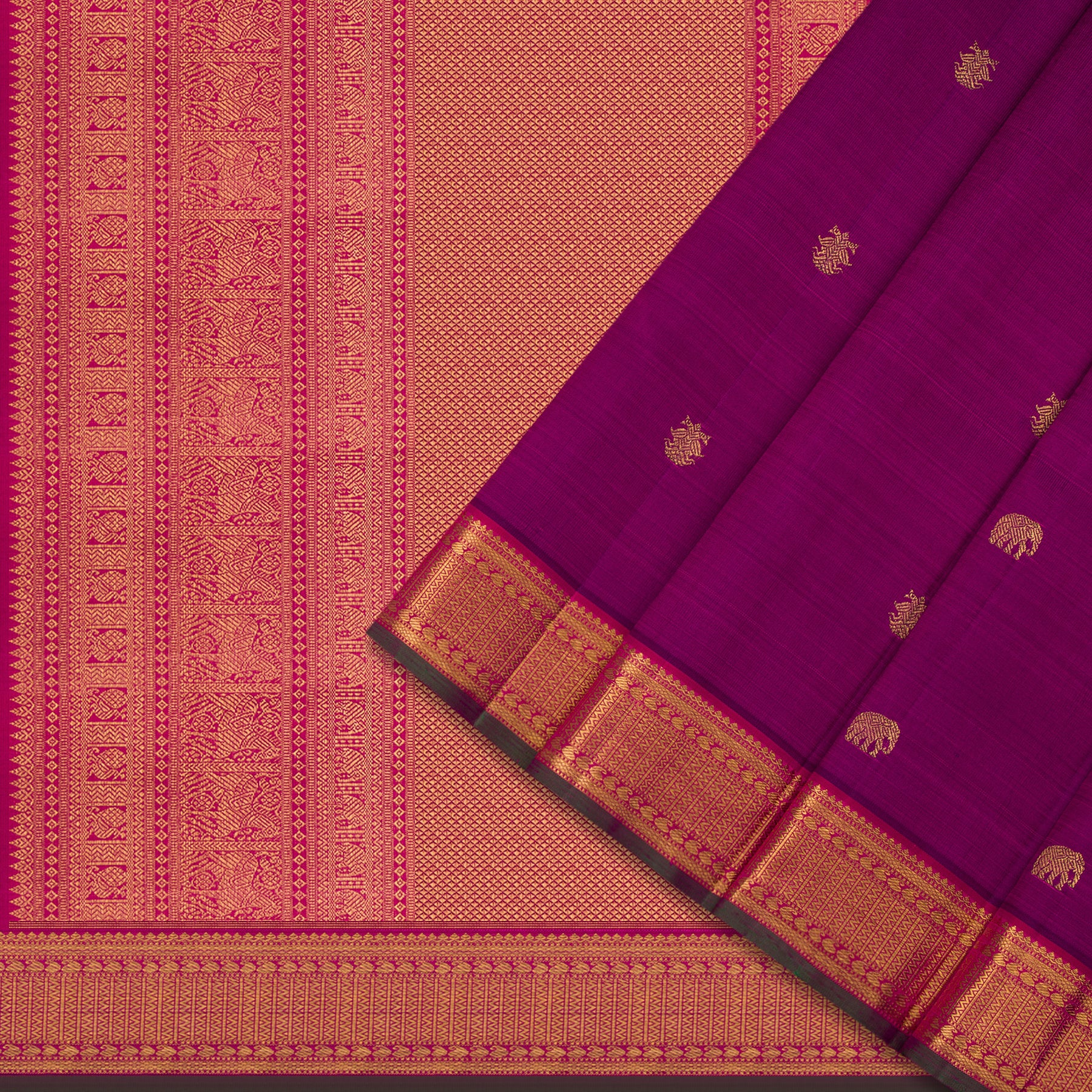 Kanakavalli Kanjivaram Silk Sari 24-110-HS001-01887 - Cover View