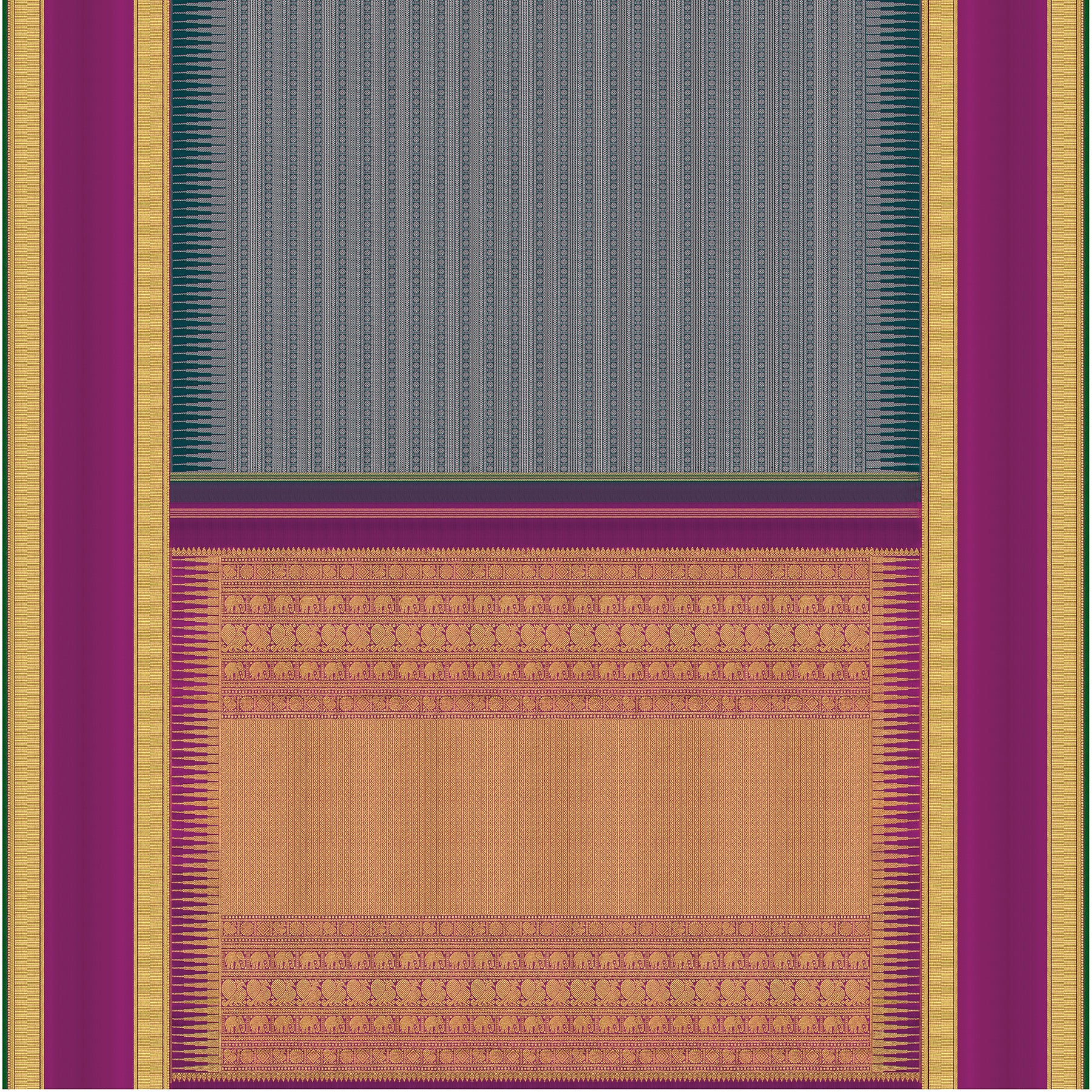 Kanakavalli Kanjivaram Silk Sari 24-110-HS001-01933 - Full View