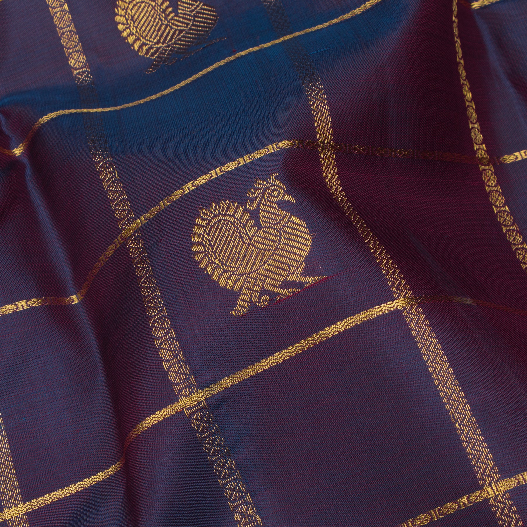 Kanakavalli Kanjivaram Silk Sari 24-110-HS001-03409 - Fabric View