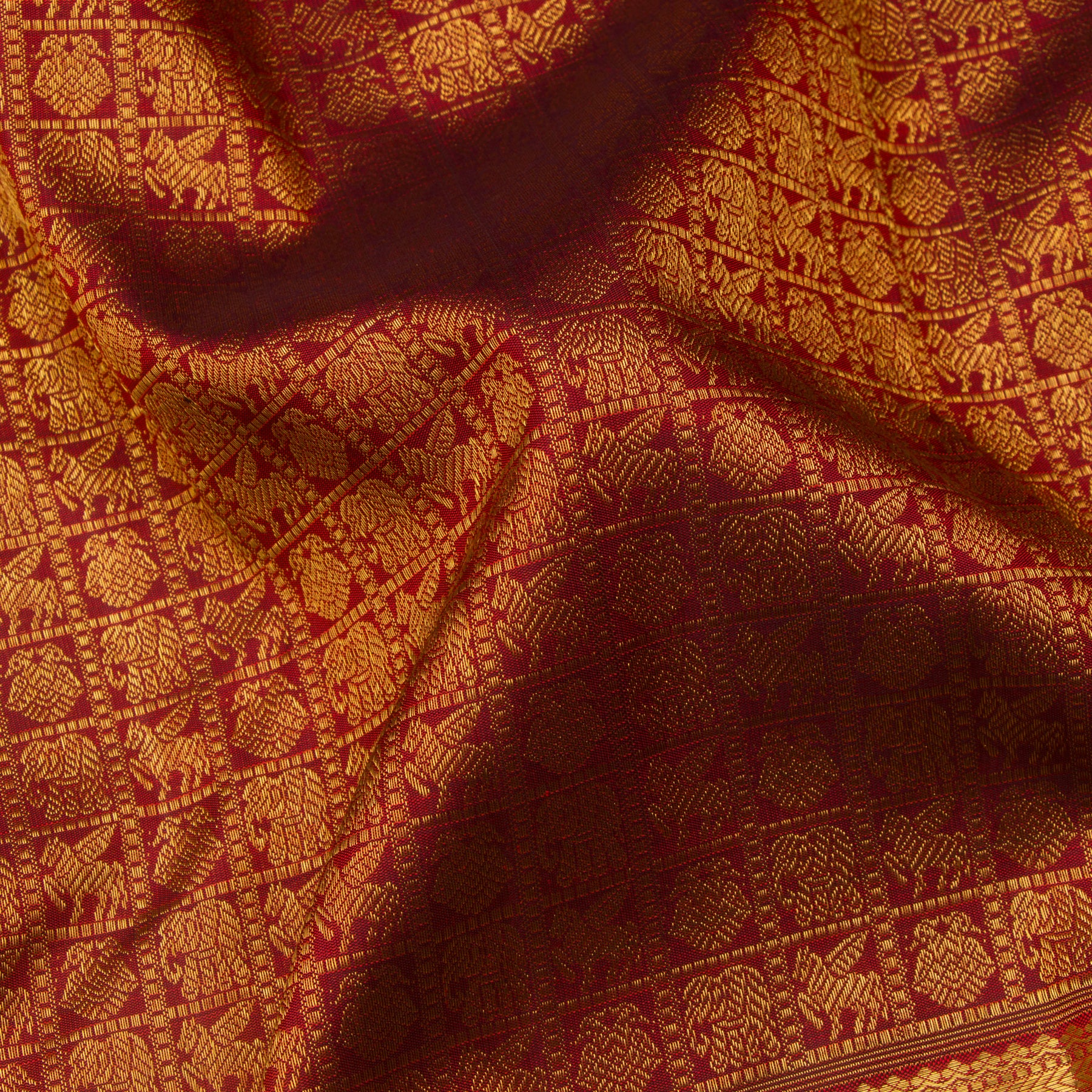 Kanakavalli Kanjivaram Silk Sari 24-110-HS001-05383 - Fabric View