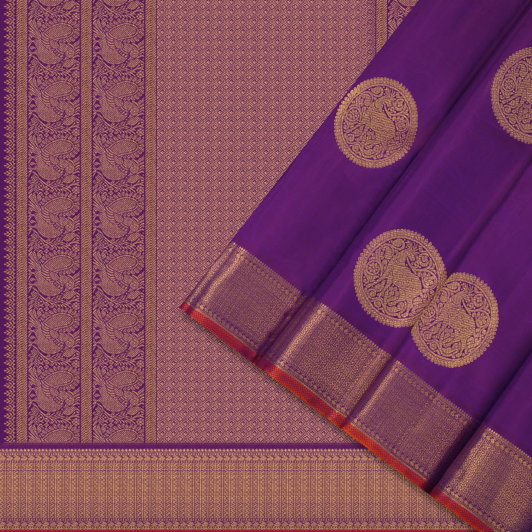 Kanakavalli Kanjivaram Silk Sari 24-110-HS001-05532 - Cover View