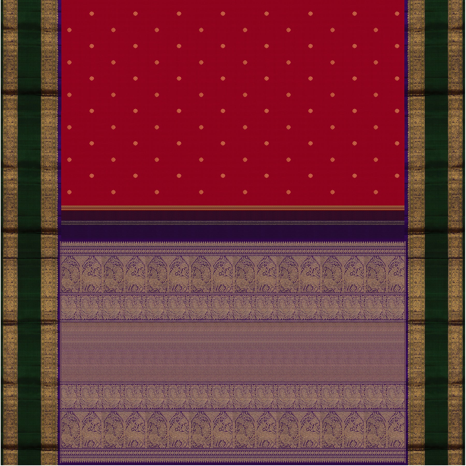 Kanakavalli Kanjivaram Silk Sari 24-110-HS001-05660 - Full View