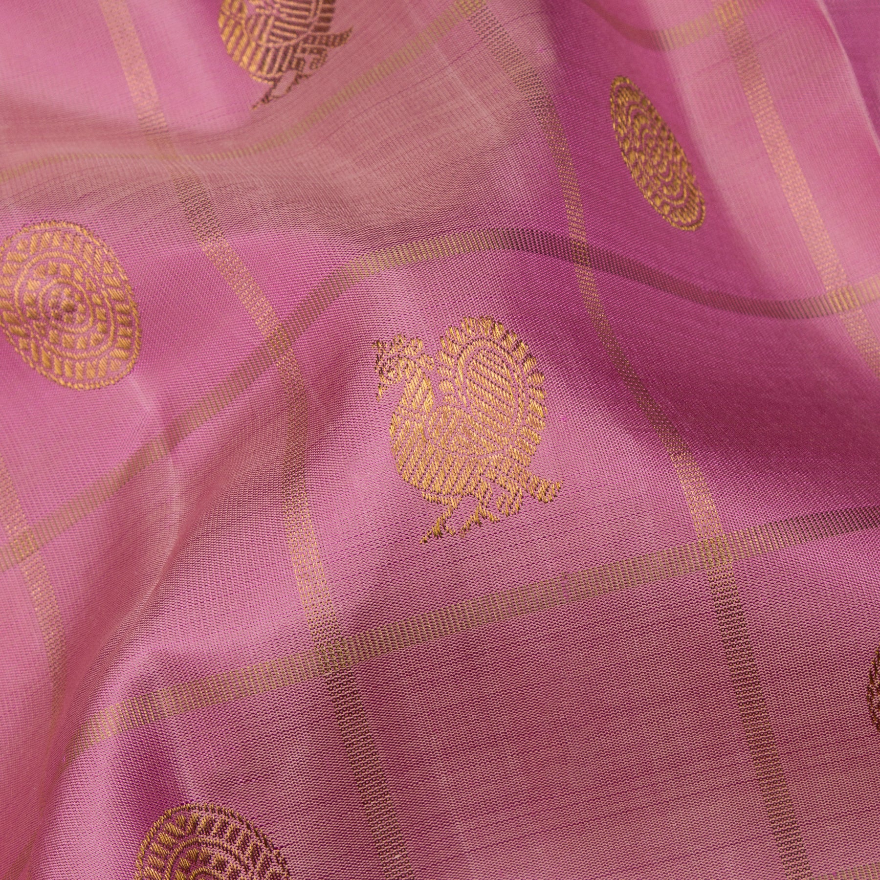 Kanakavalli Kanjivaram Silk Sari 24-110-HS001-06823  Fabric View