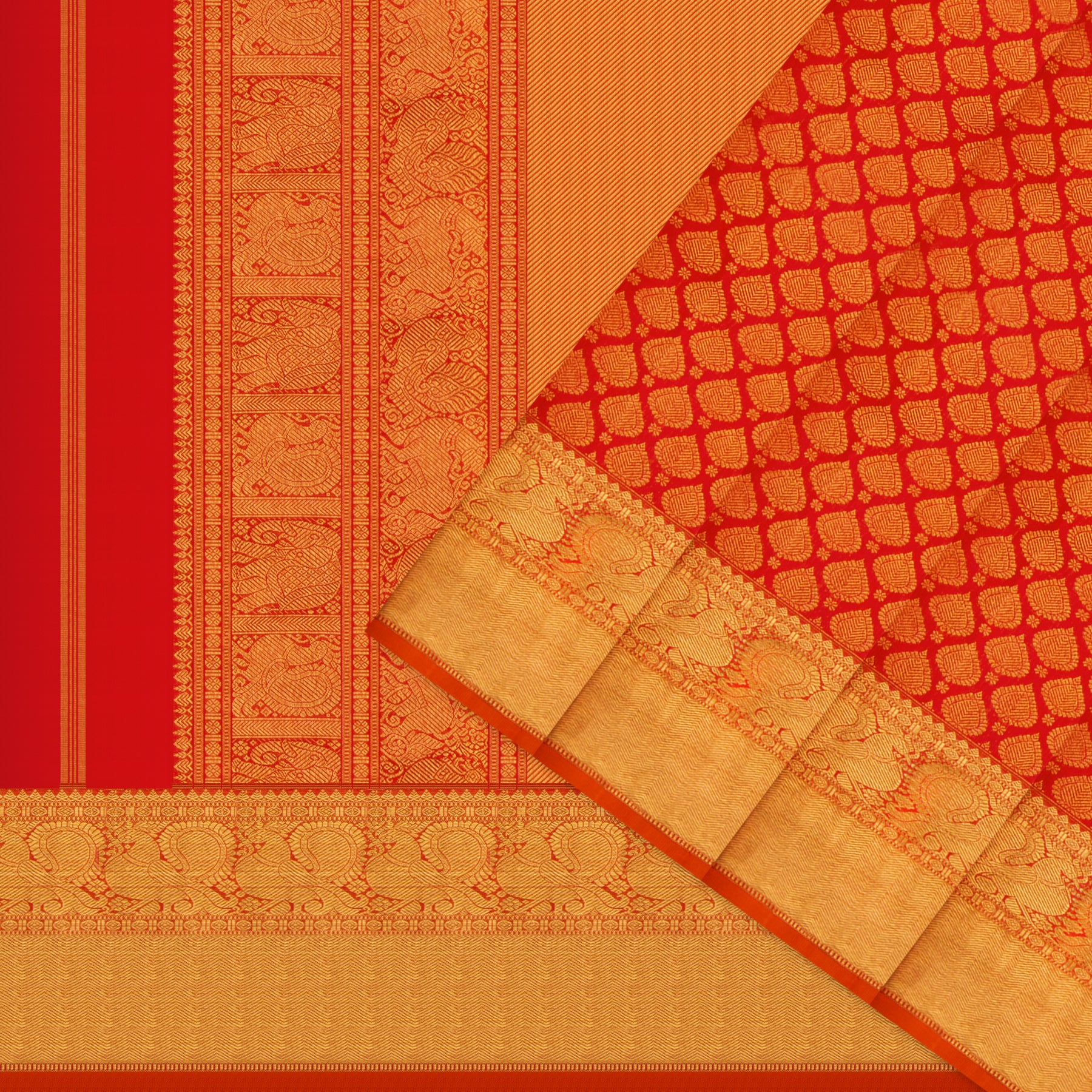 Kanakavalli Kanjivaram Silk Sari 24-110-HS001-06866 - Cover View 