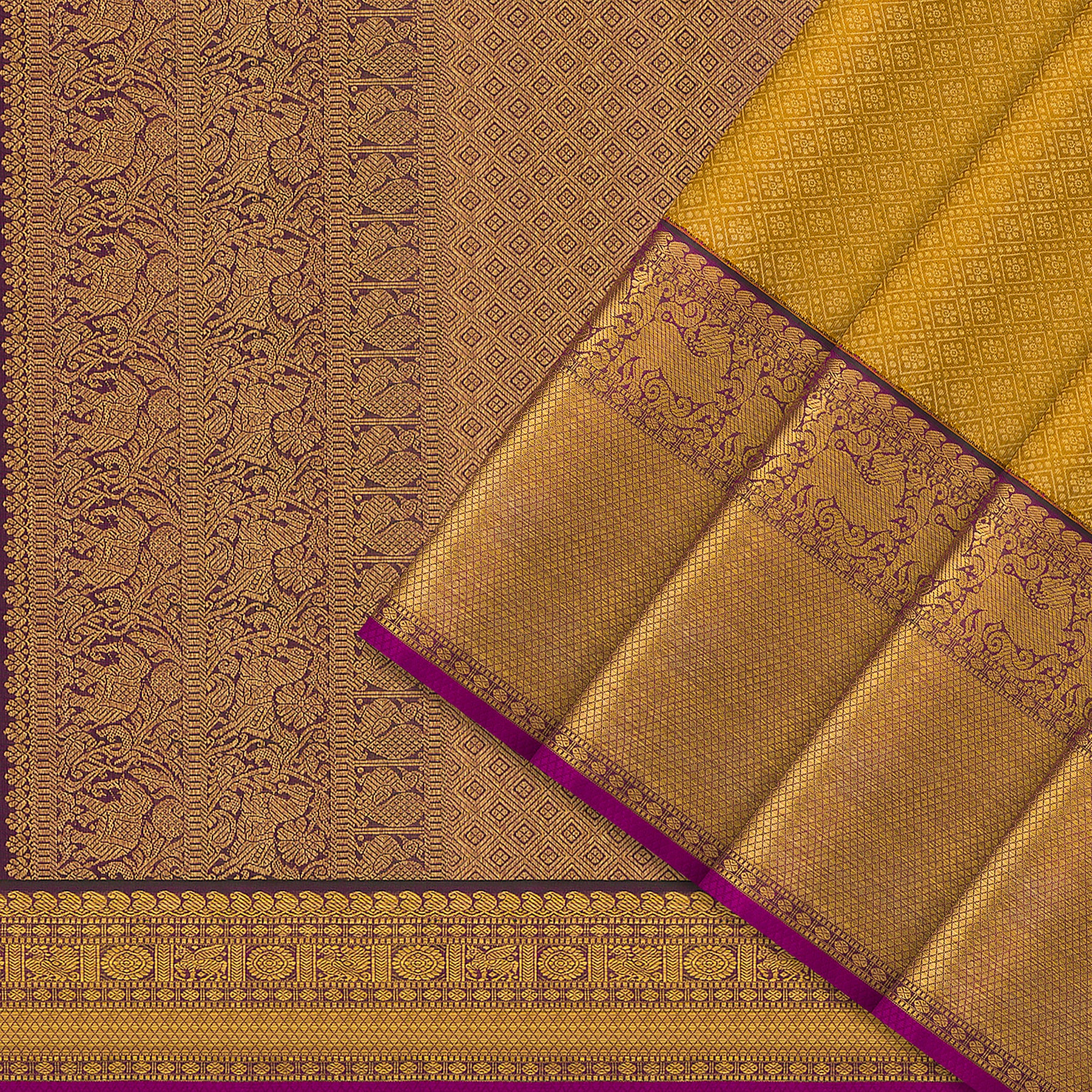 Kanakavalli Kanjivaram Silk Sari 24-110-HS001-07475 - Cover View