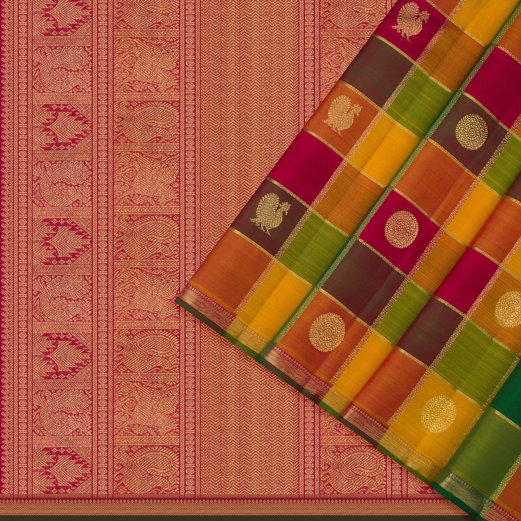 Kanakavalli Kanjivaram Silk Sari 24-110-HS001-07546 - Cover View