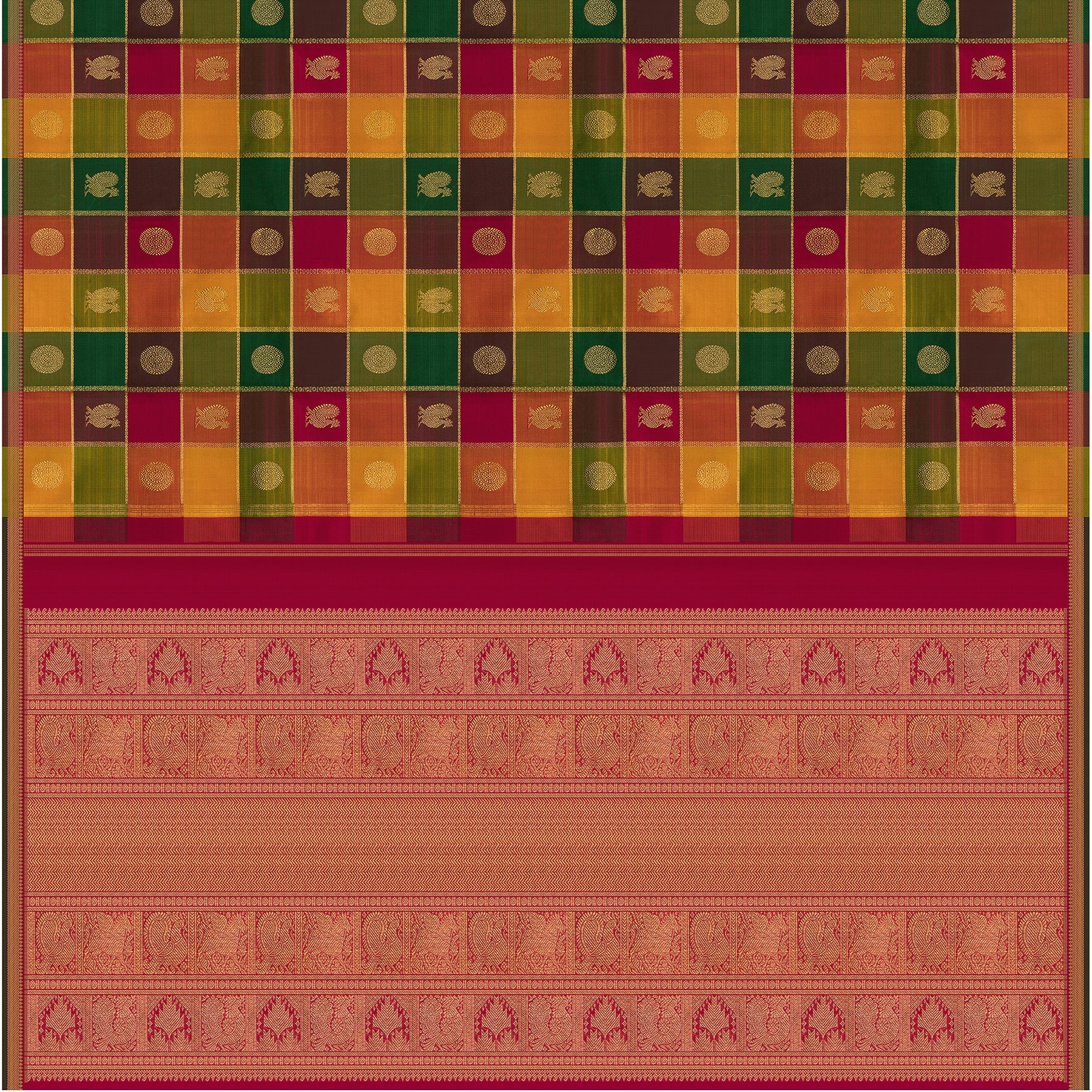 Kanakavalli Kanjivaram Silk Sari 24-110-HS001-07546 - Full View