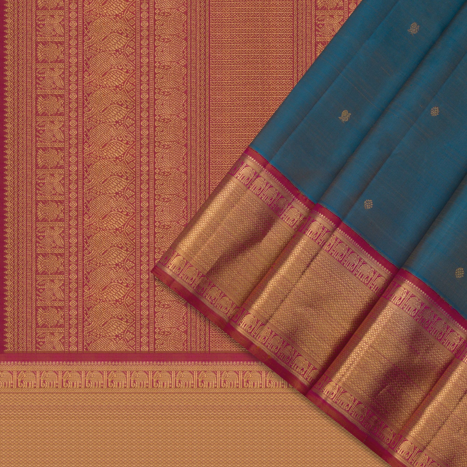 Kanakavalli Kanjivaram Silk Sari 24-110-HS001-09534 - Cover View