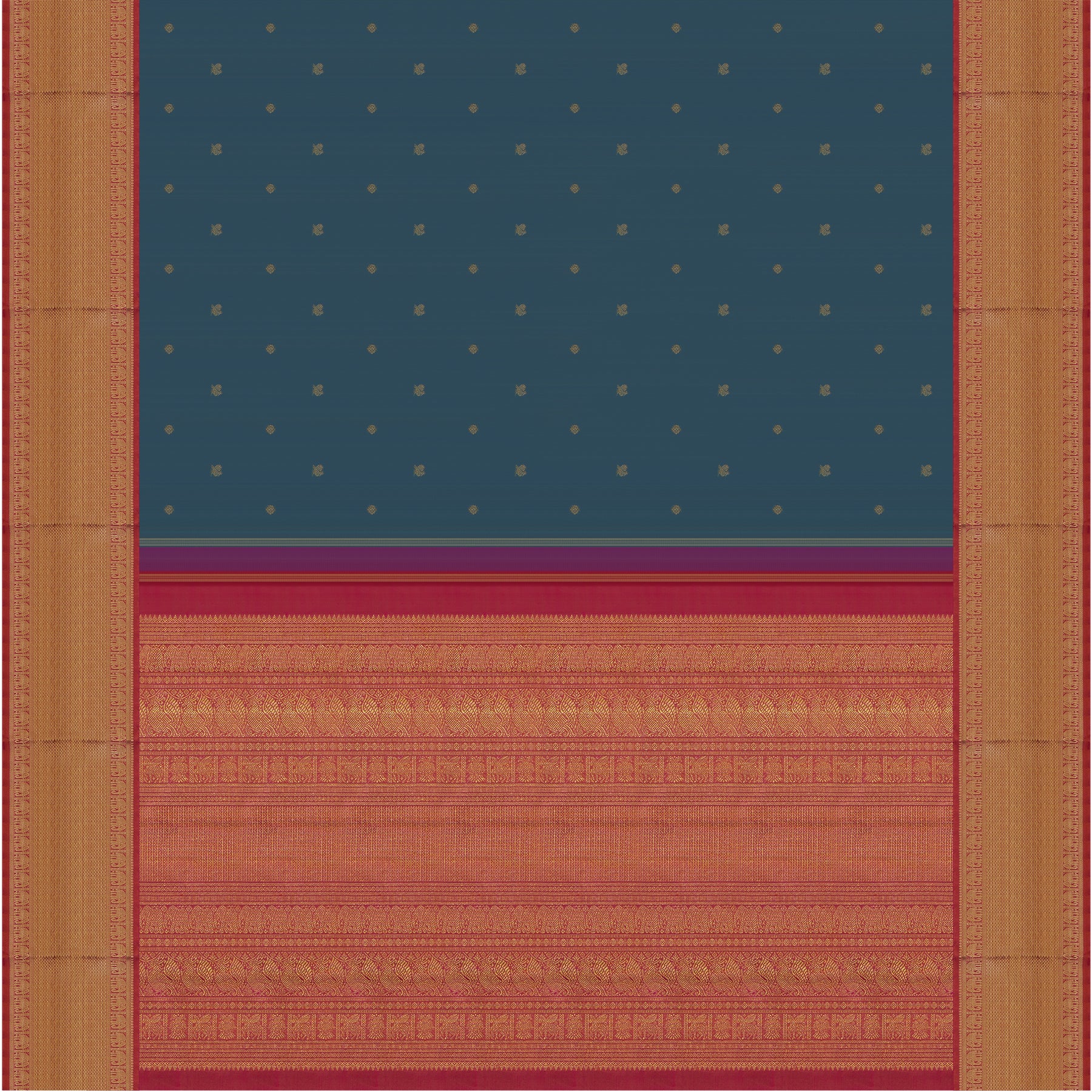 Kanakavalli Kanjivaram Silk Sari 24-110-HS001-09534 - Full View