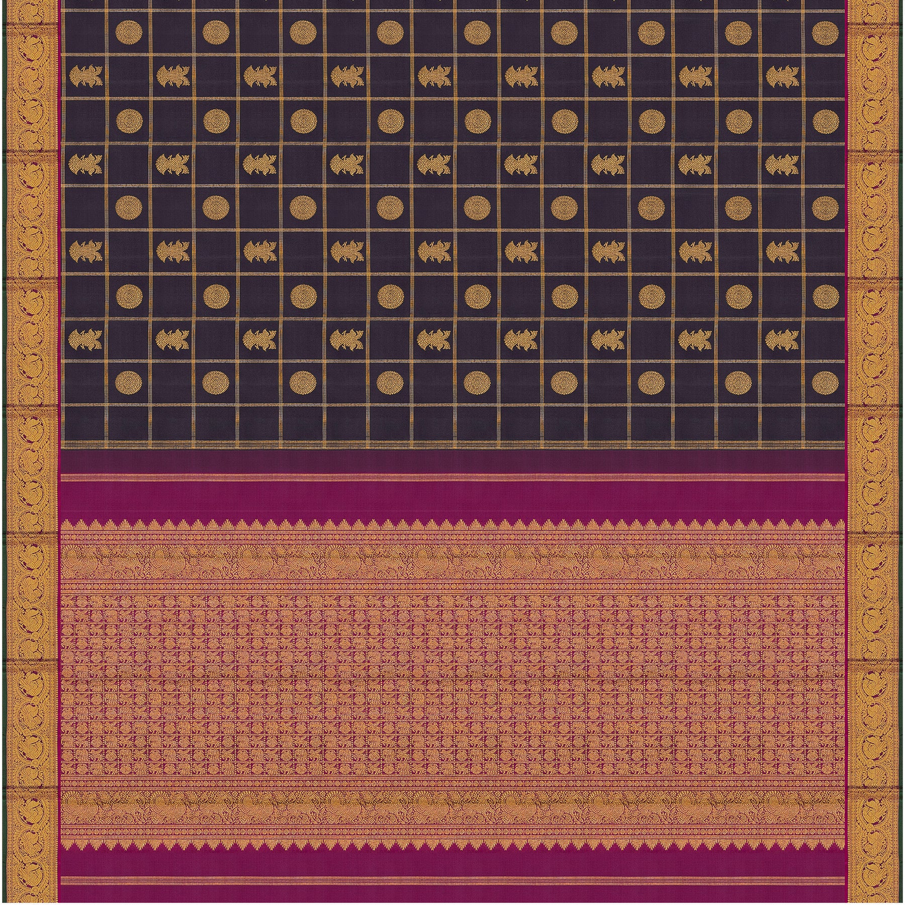 Kanakavalli Kanjivaram Silk Sari 24-110-HS001-09579 - Full View