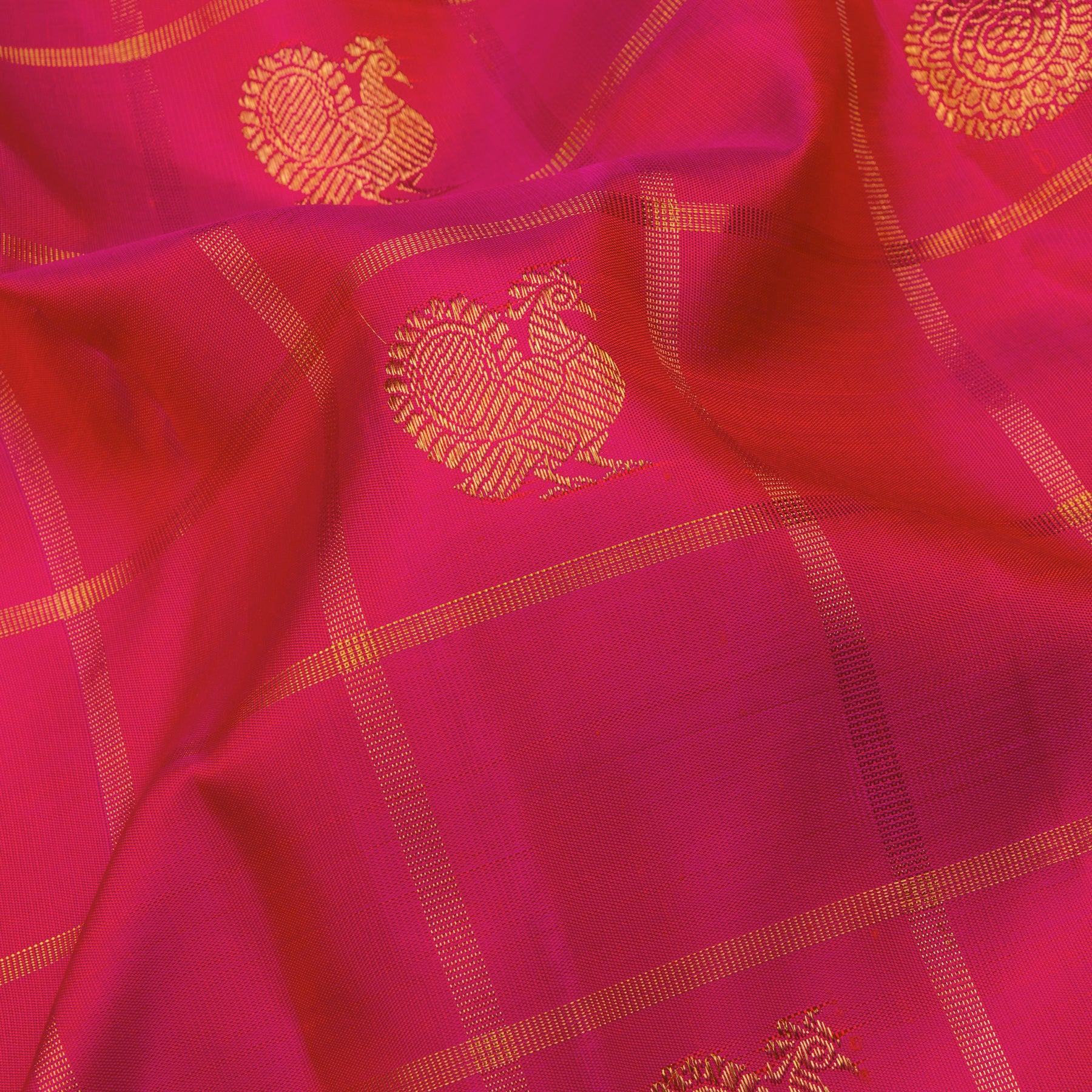 Kanakavalli Kanjivaram Silk Sari 24-110-HS001-11237 - Fabric View