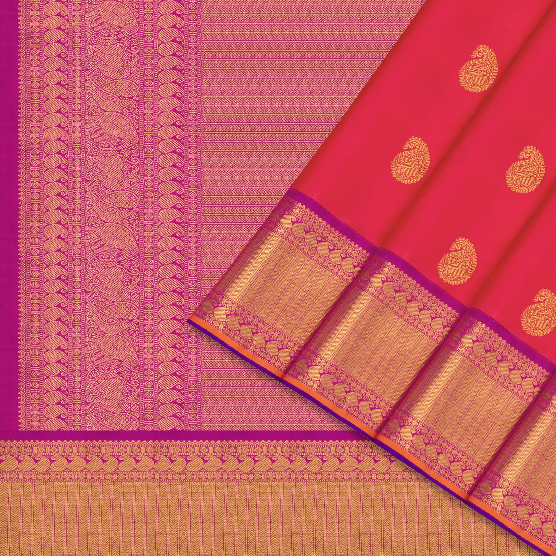 Kanakavalli Kanjivaram Silk Sari 24-110-HS001-12055 - Cover View