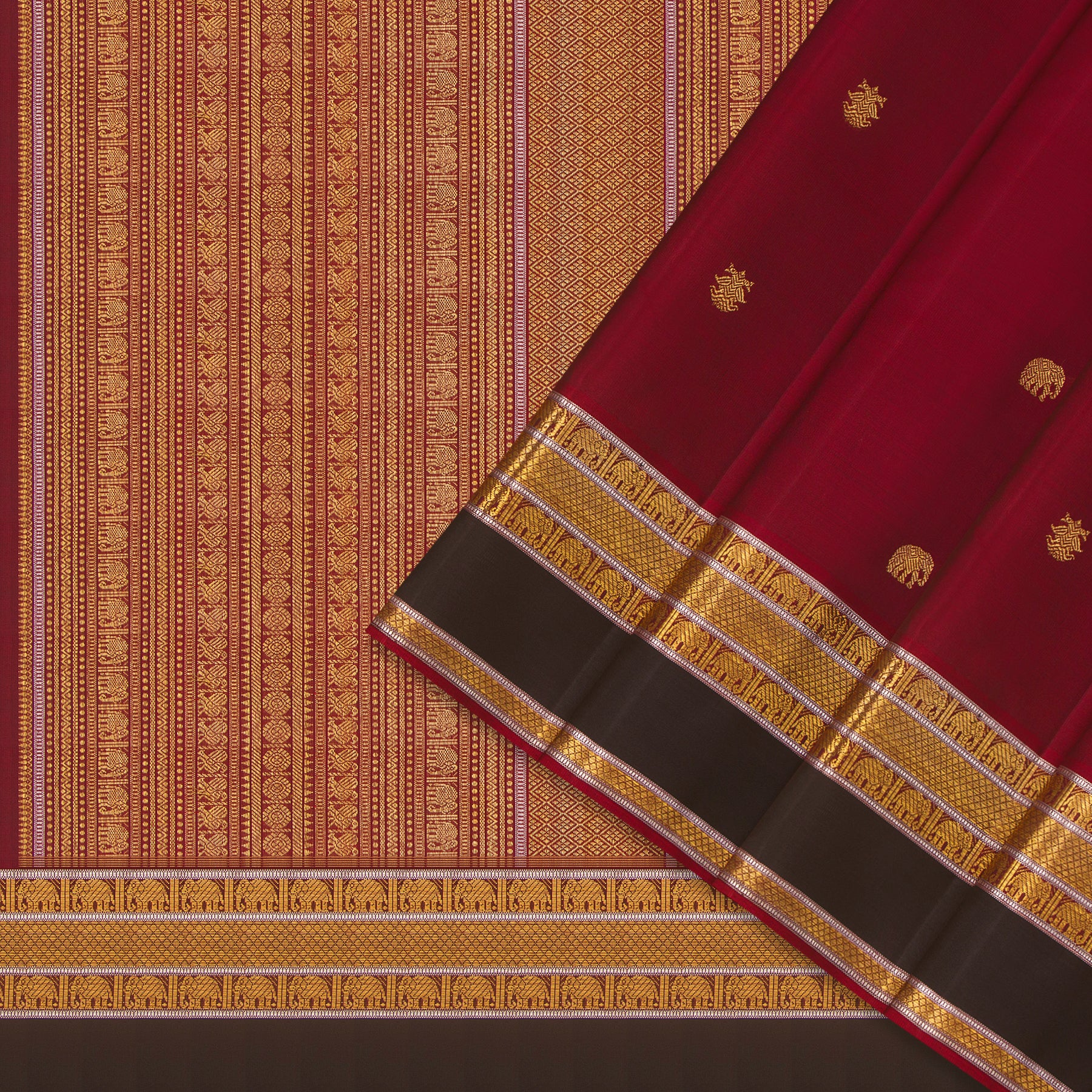 Kanakavalli Kanjivaram Silk Sari 24-110-HS001-12085 - Cover View