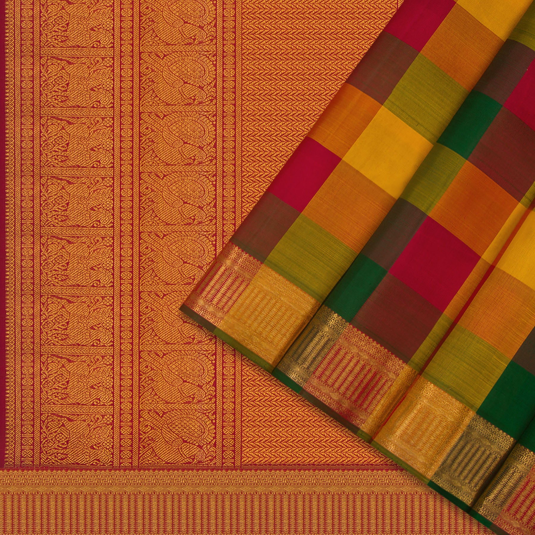 Kanakavalli Kanjivaram Silk Sari 24-110-HS001-12088 - Cover View