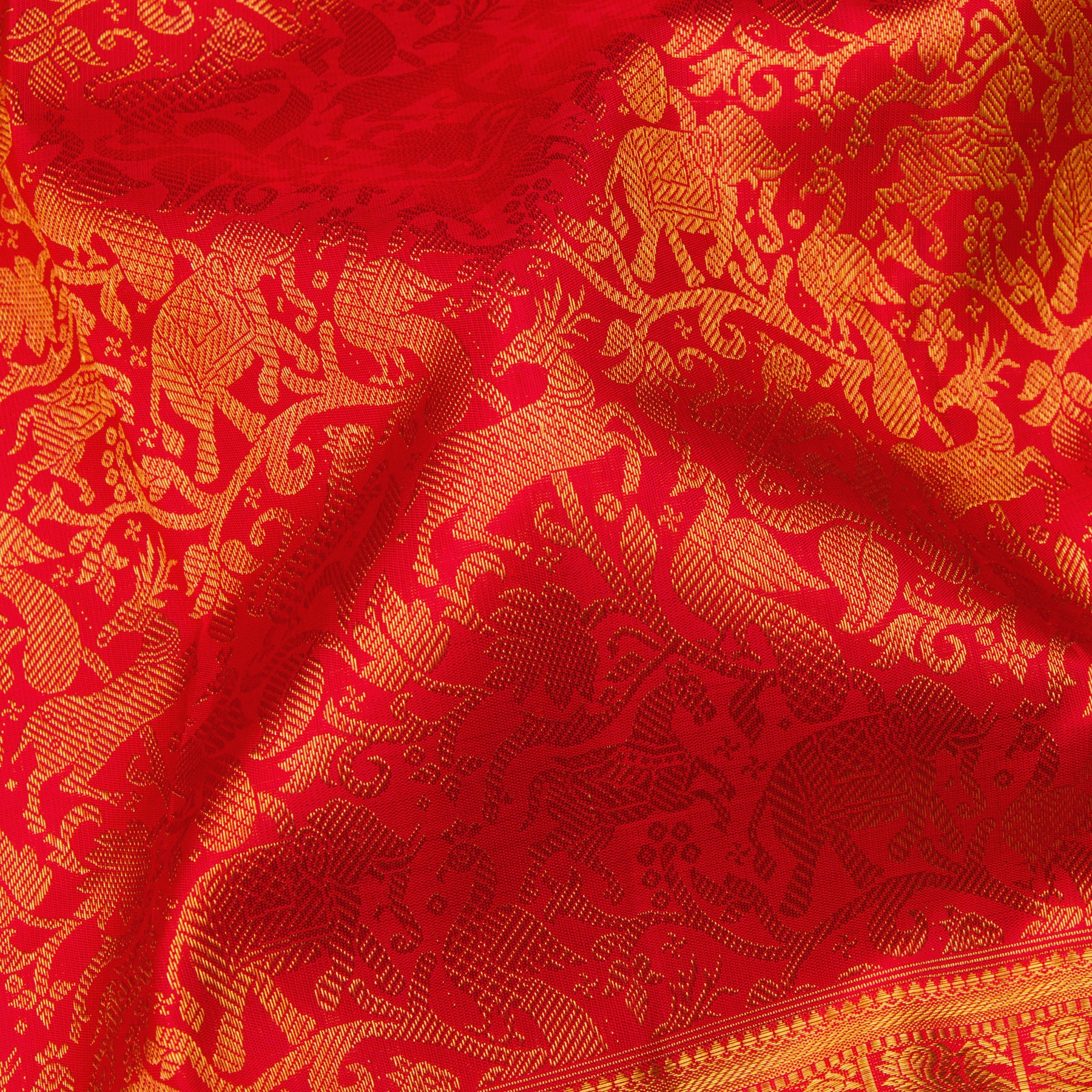 Kanakavalli Kanjivaram Silk Sari 24-110-HS001-12125 - Fabric View