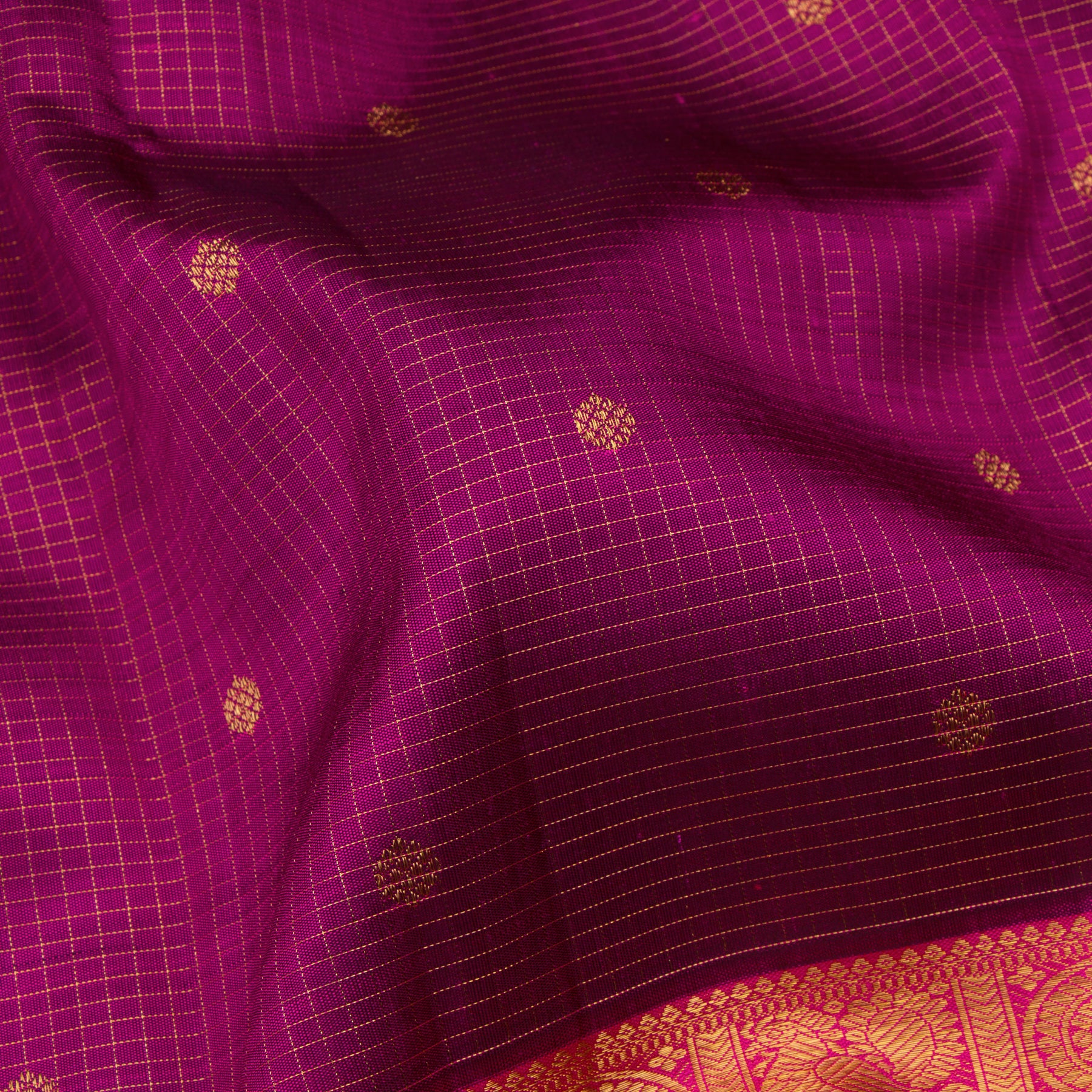 Kanakavalli Kanjivaram Silk Sari 24-110-HS001-13042 - Fabric View