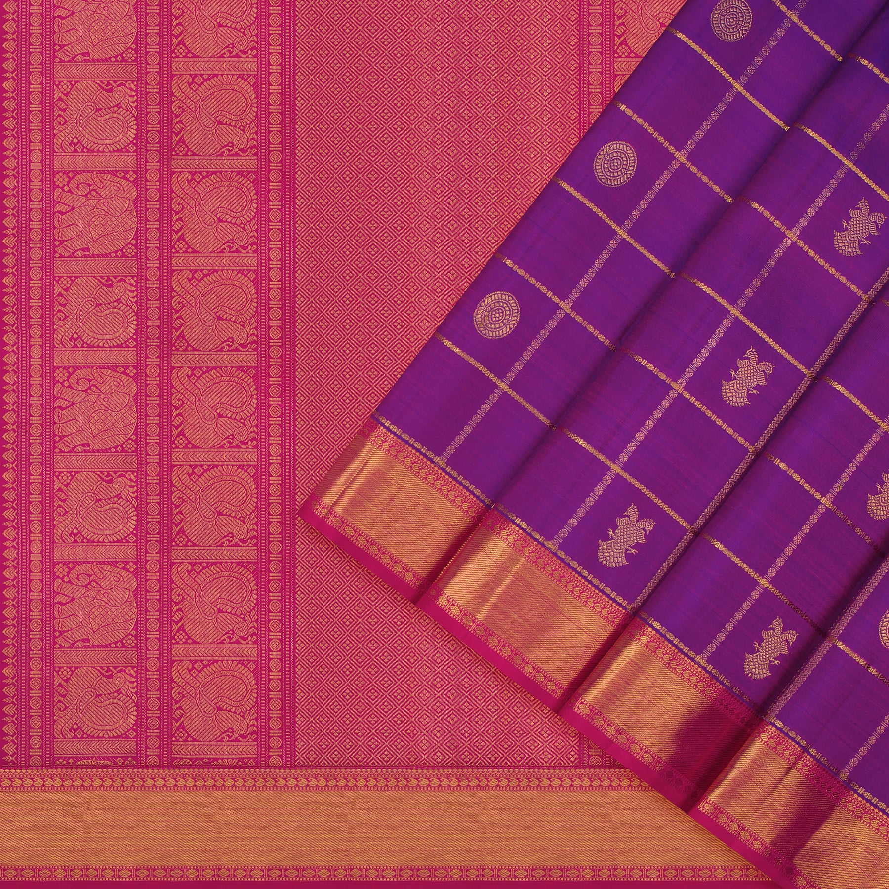 Kanakavalli Kanjivaram Silk Sari 24-110-HS001-13057 - Cover View