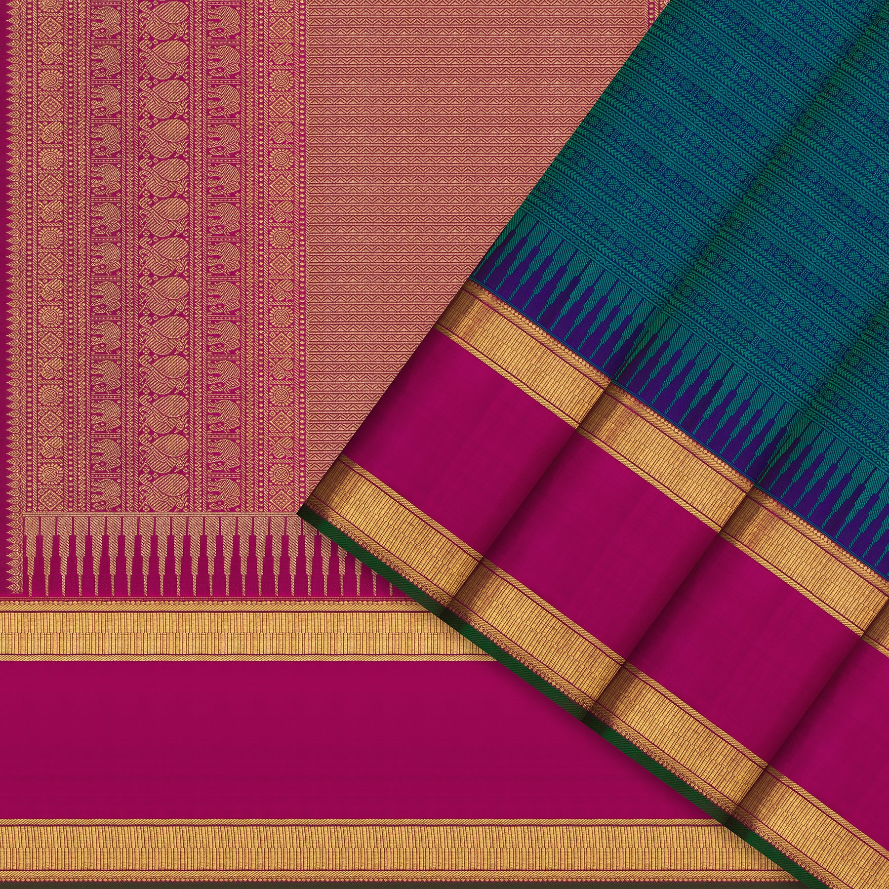 Kanakavalli Kanjivaram Silk Sari 24-110-HS001-13085 - Cover View