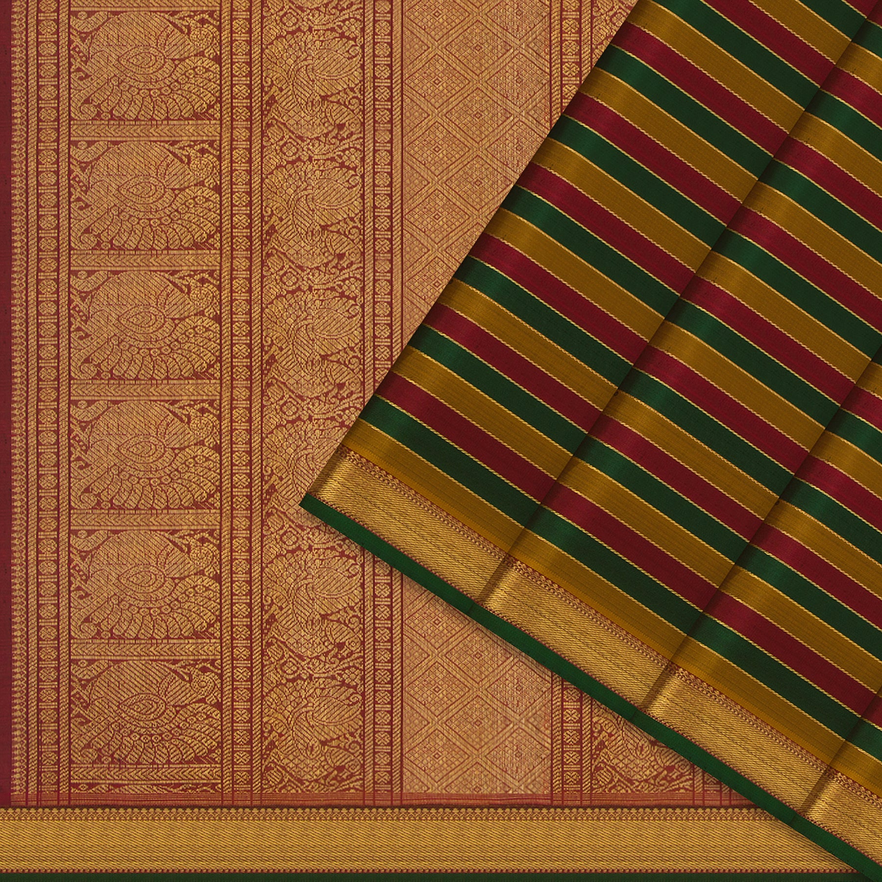 Kanakavalli Kanjivaram Silk Sari 24-110-HS001-13086 - Cover View