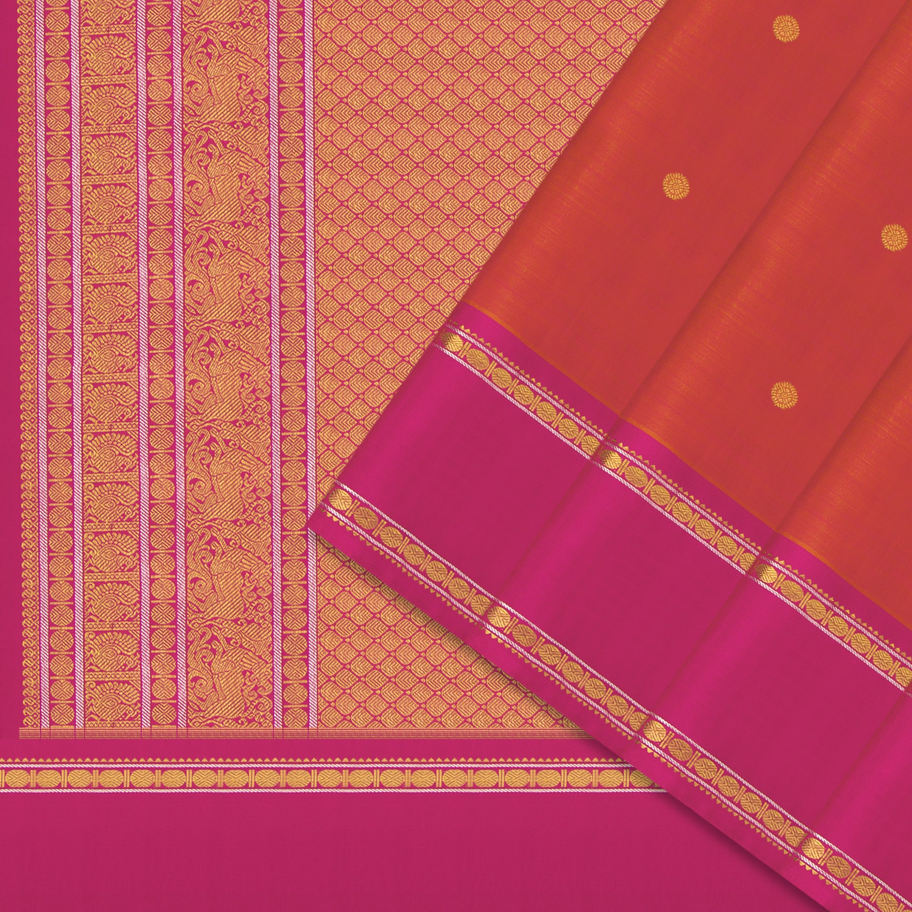 Kanakavalli Kanjivaram Silk Sari 24-110-HS001-13091 - Cover View