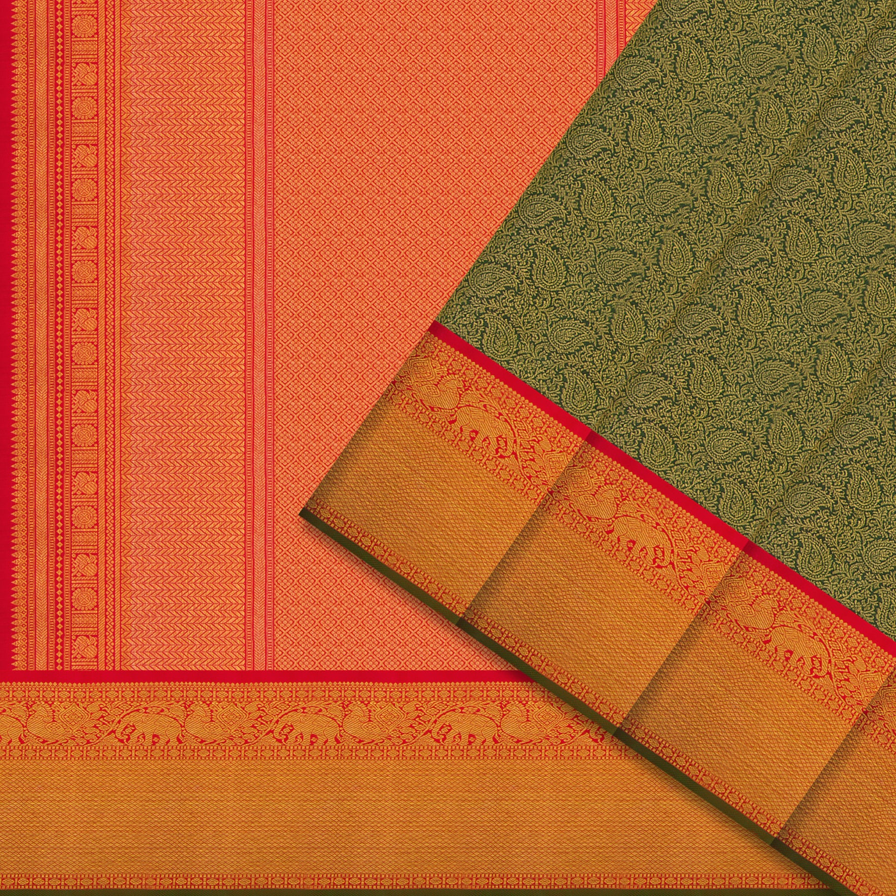 Kanakavalli Kanjivaram Silk Sari 24-110-HS001-13973 - Cover View