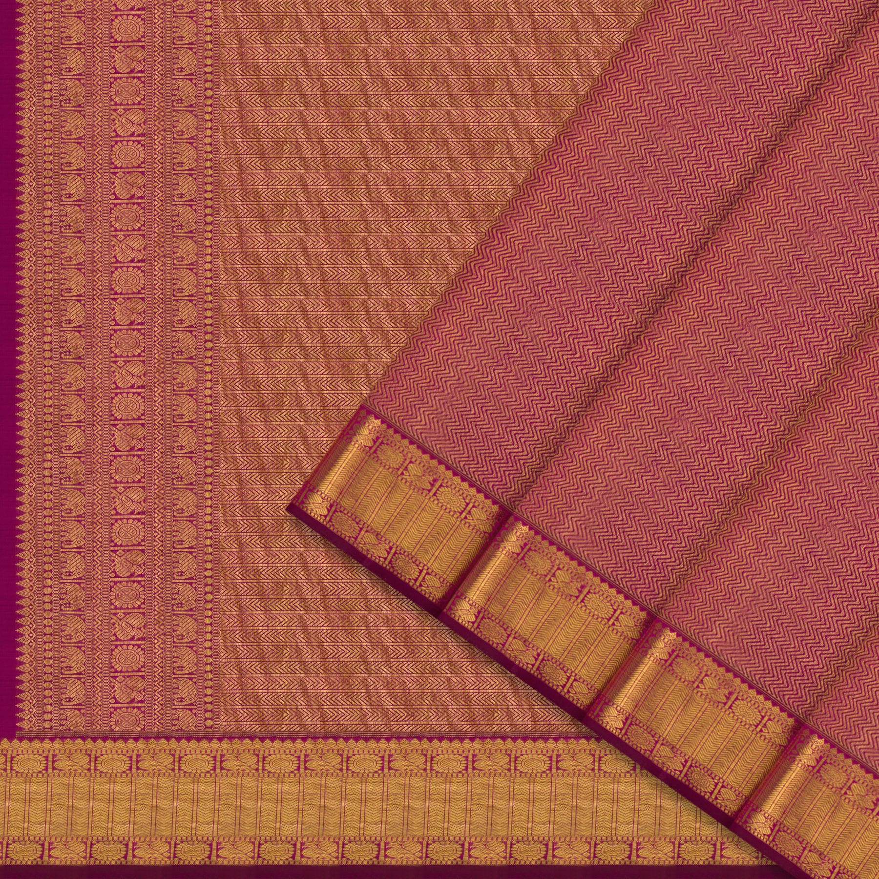Kanakavalli Kanjivaram Silk Sari 24-110-HS001-13976 - Cover View