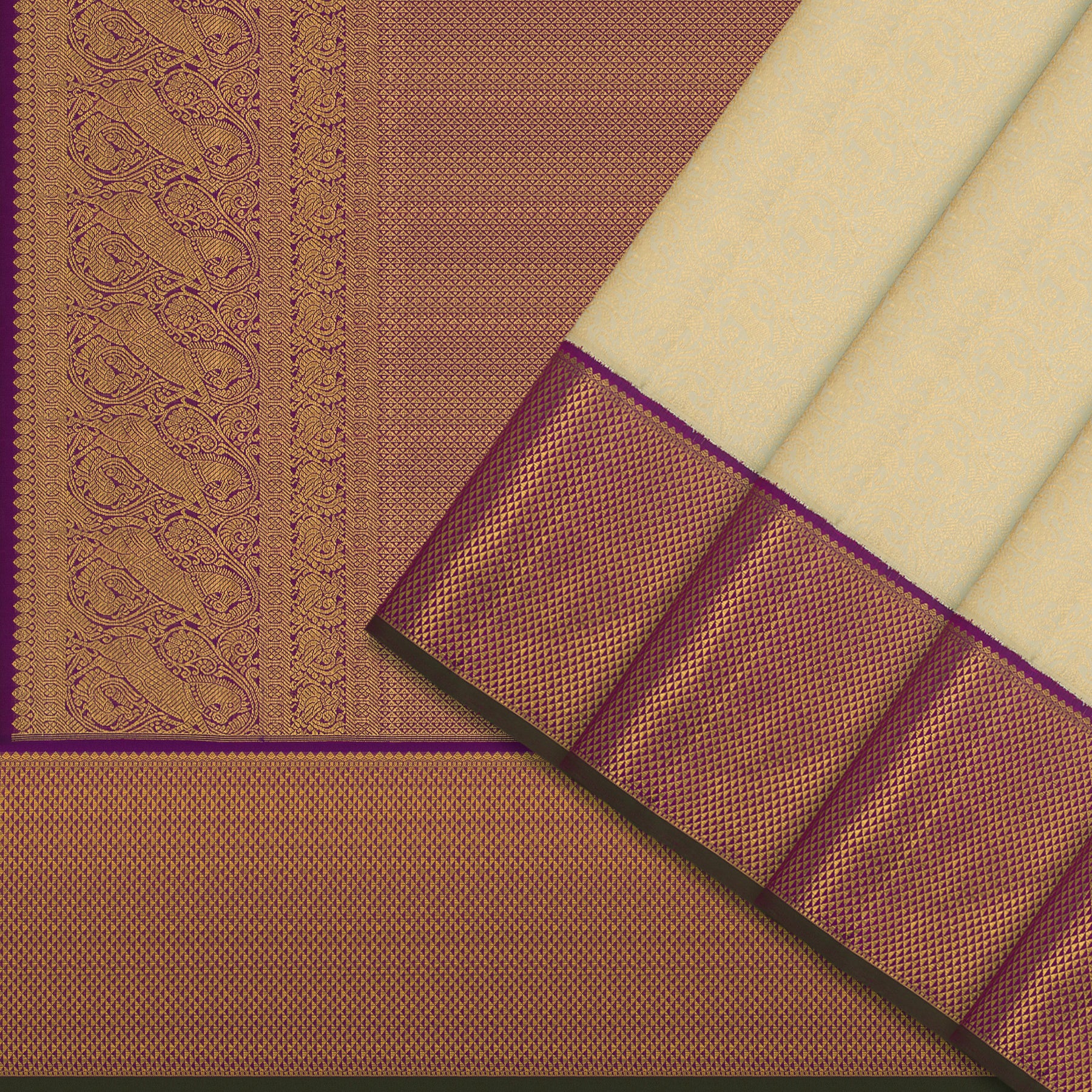 Kanakavalli Kanjivaram Silk Sari 24-110-HS001-14491 - Cover View