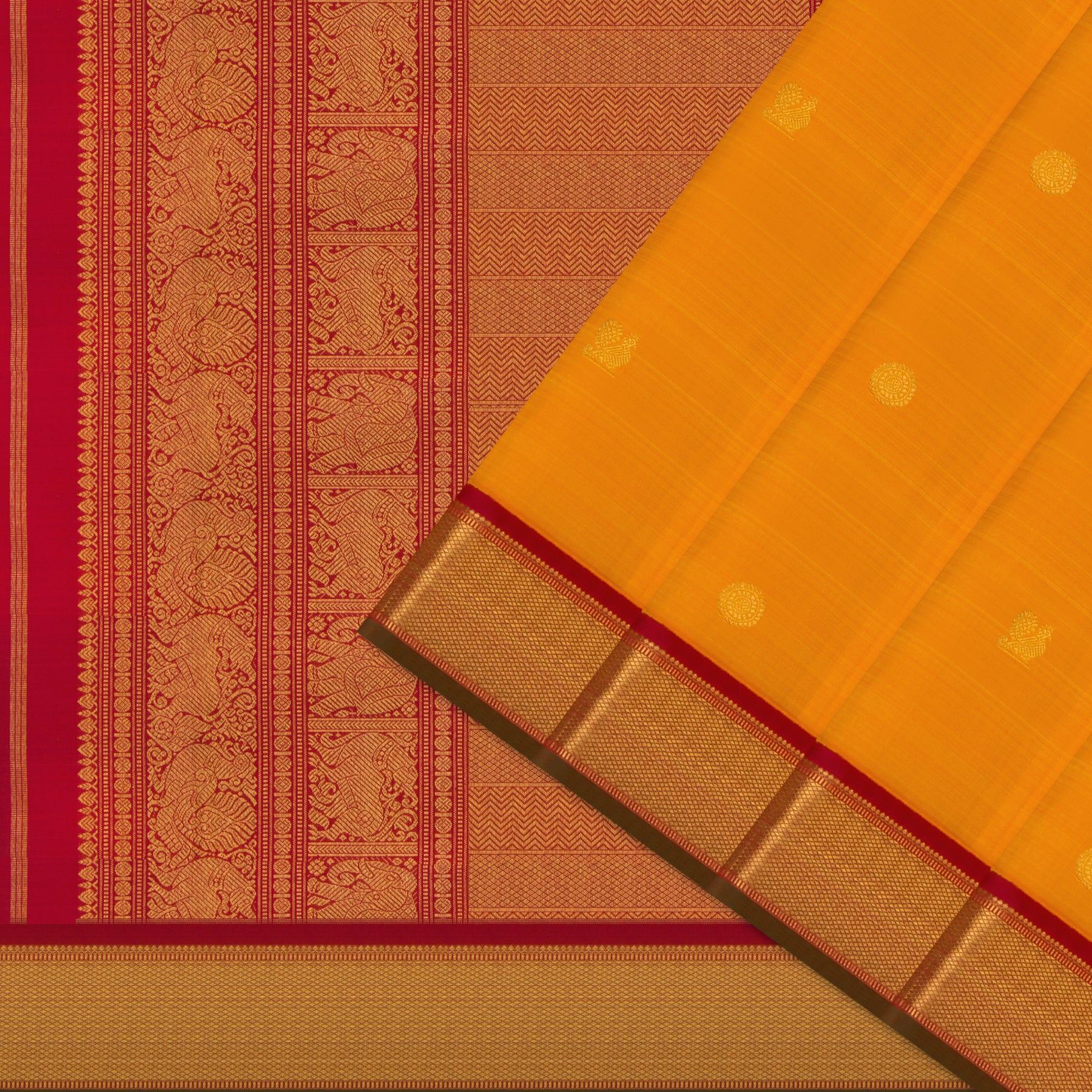 Kanakavalli Kanjivaram Silk Sari 24-110-HS001-14533 - Cover View