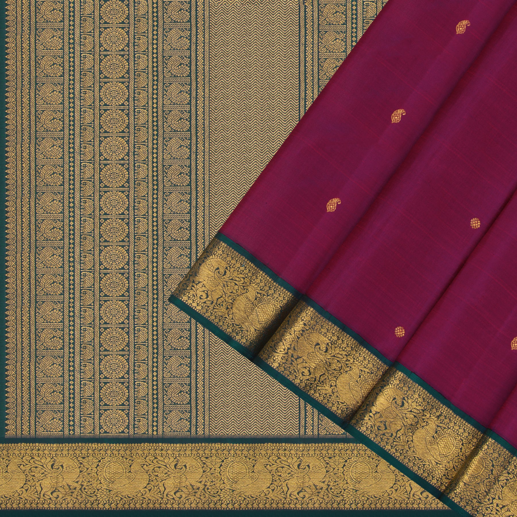 Kanakavalli Kanjivaram Silk Sari 24-110-HS001-14551 - Cover View