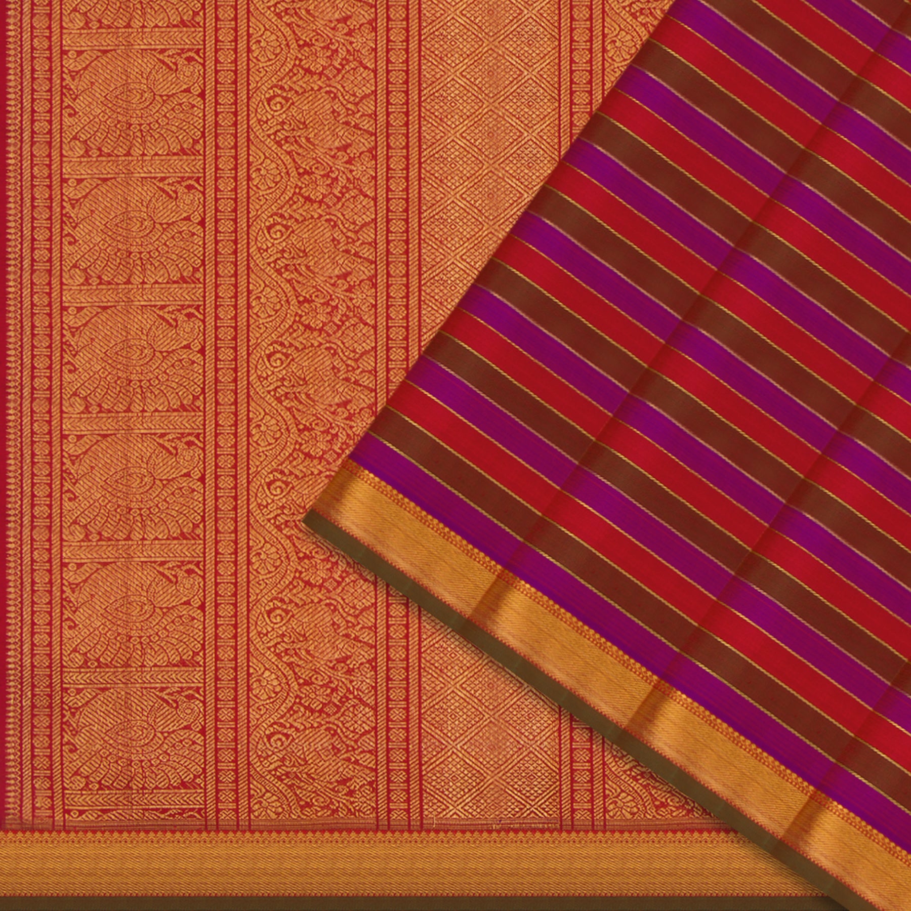 Kanakavalli Kanjivaram Silk Sari 24-110-HS001-14592 - Cover View