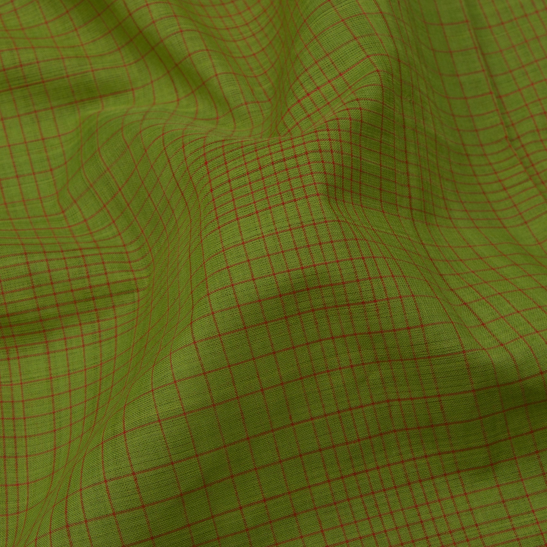 Kanakavalli Mangalgiri Cotton Sari 24-261-HS003-08880 - Fabric View