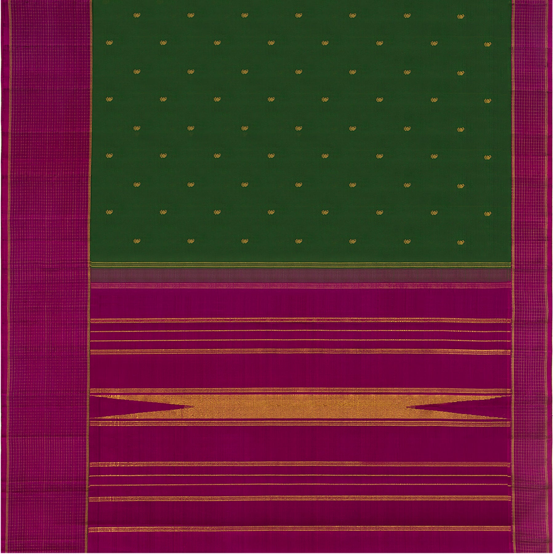Kanakavalli Kanjivaram Silk Sari 24-595-HS001-00054 - Full View