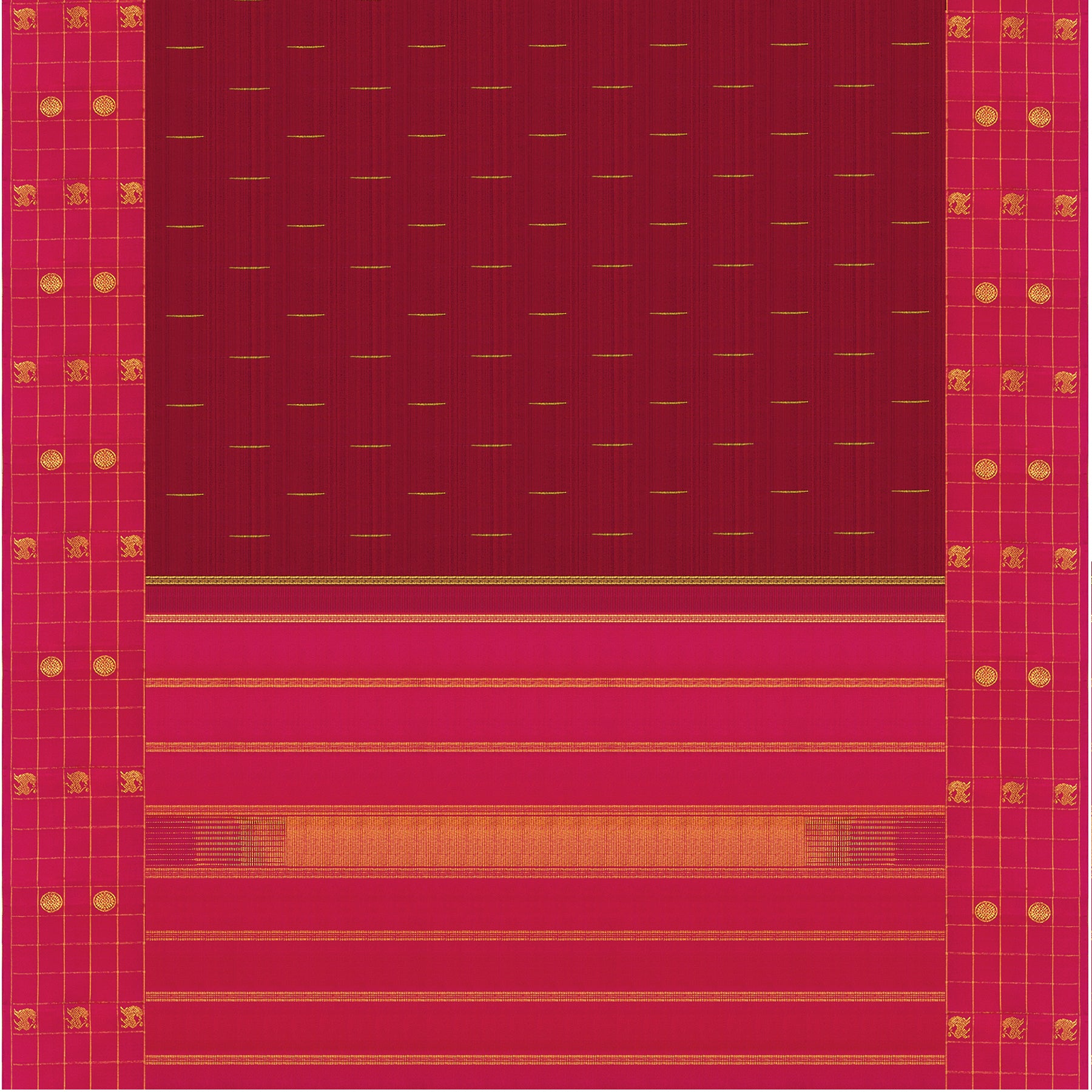 Kanakavalli Kanjivaram Silk Sari 24-595-HS001-00065 - Full View
