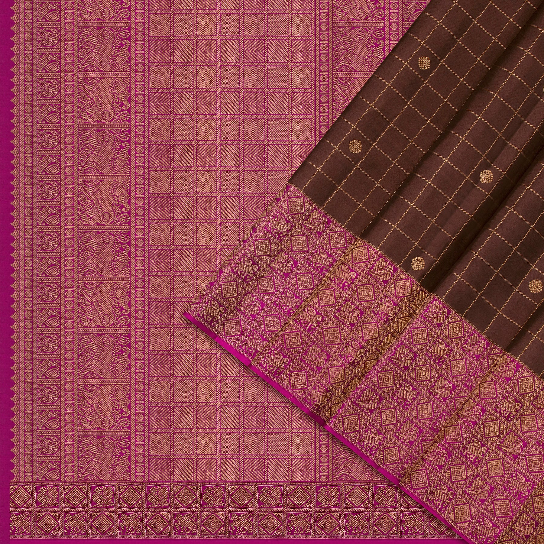 Kanakavalli Kanjivaram Silk Sari 24-595-HS001-01199 - Cover View 