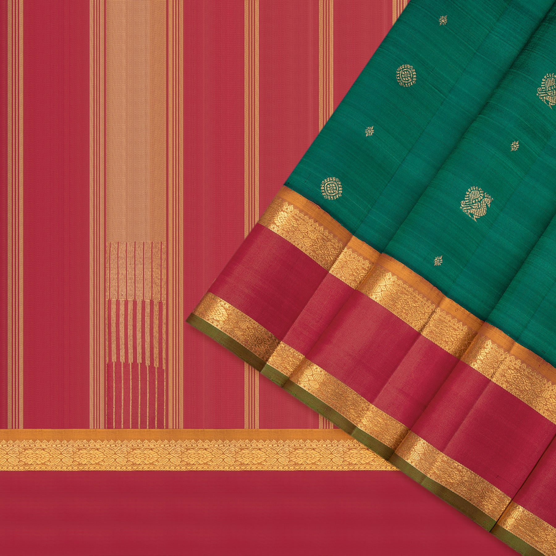 Kanakavalli Kanjivaram Silk Sari 24-595-HS001-01204 - Cover View