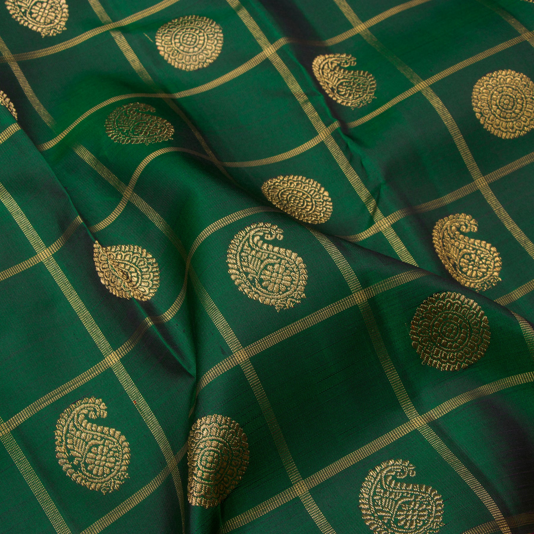 Kanakavalli Kanjivaram Silk Sari 24-595-HS001-01217 - Fabric View