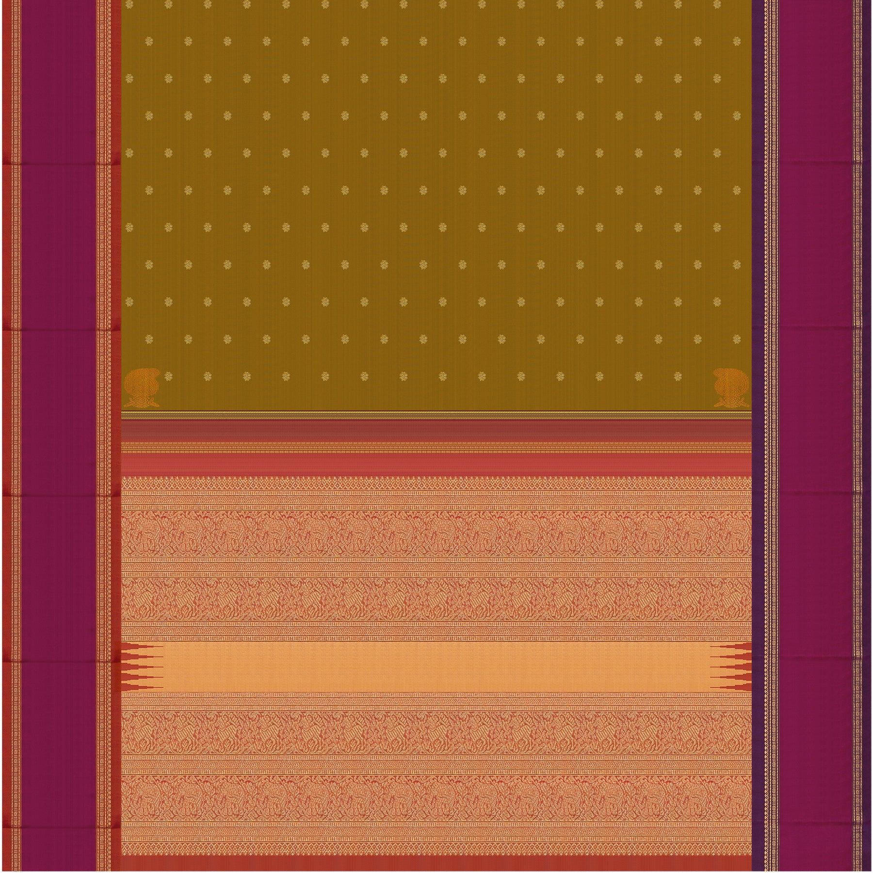 Kanakavalli Kanjivaram Silk Sari 24-595-HS001-01227 - Full View