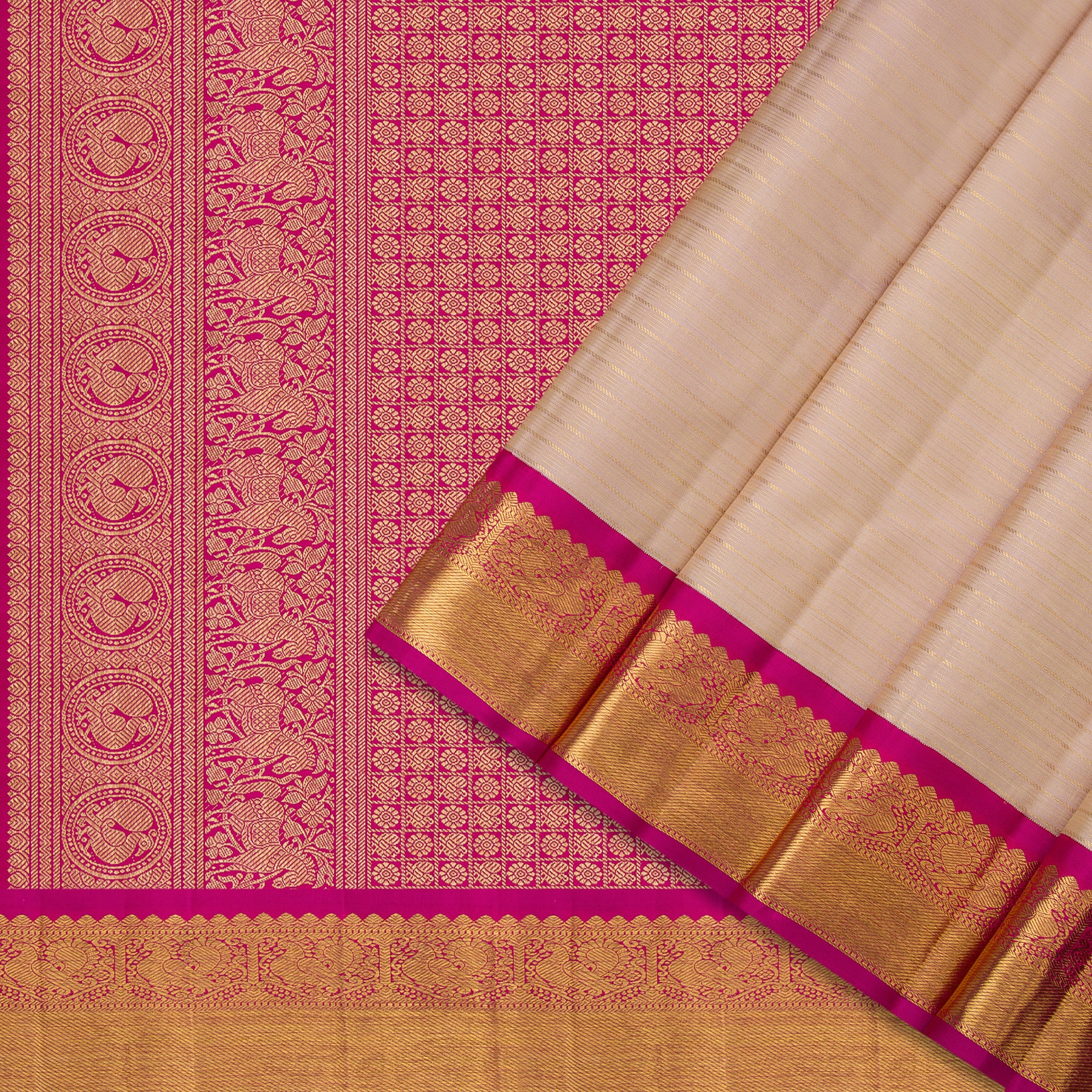 Kanakavalli Kanjivaram Silk Sari 24-595-HS001-01242 - Cover View