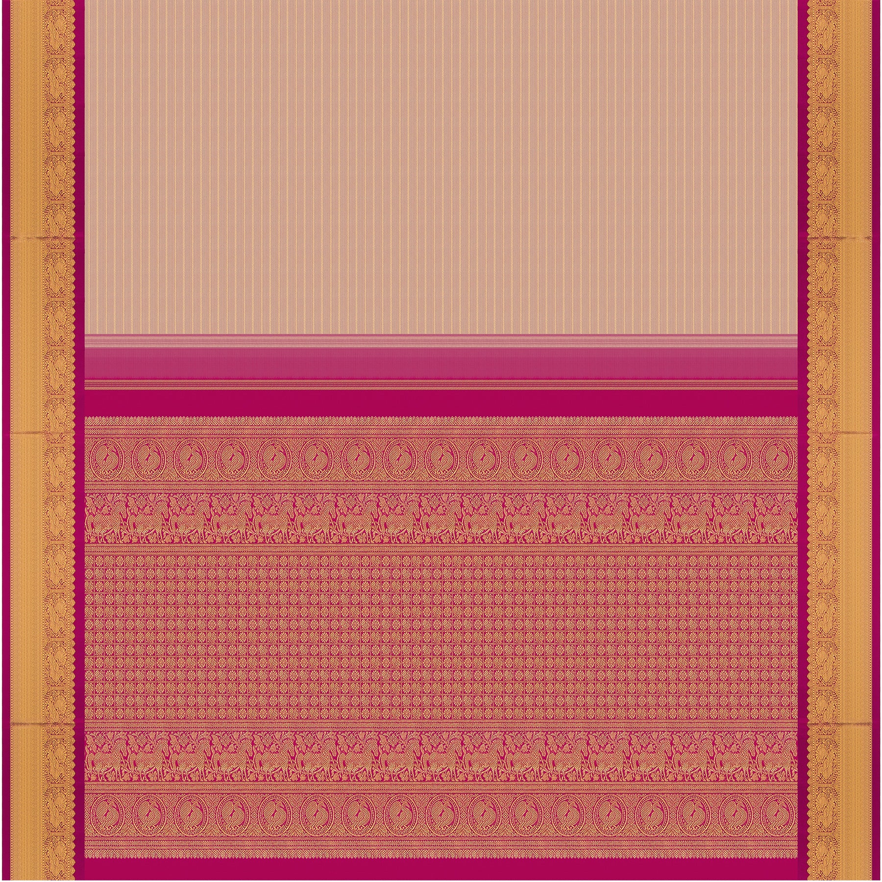 Kanakavalli Kanjivaram Silk Sari 24-595-HS001-01242 - Full View