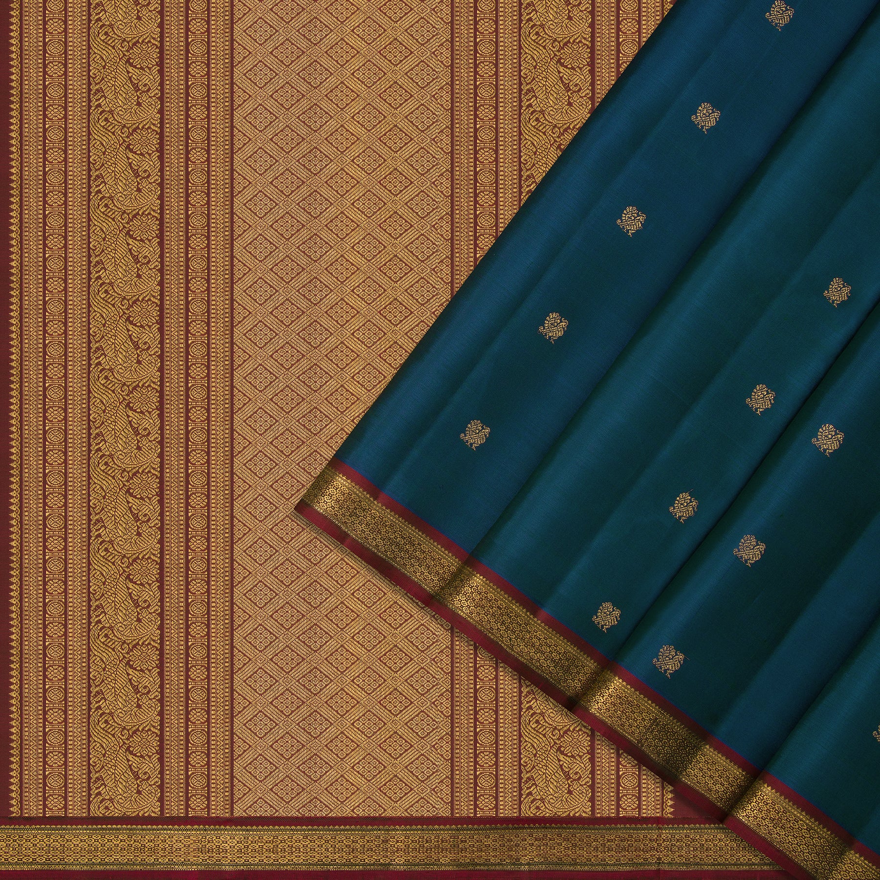 Kanakavalli Kanjivaram Silk Sari 24-595-HS001-01520 - Cover View 