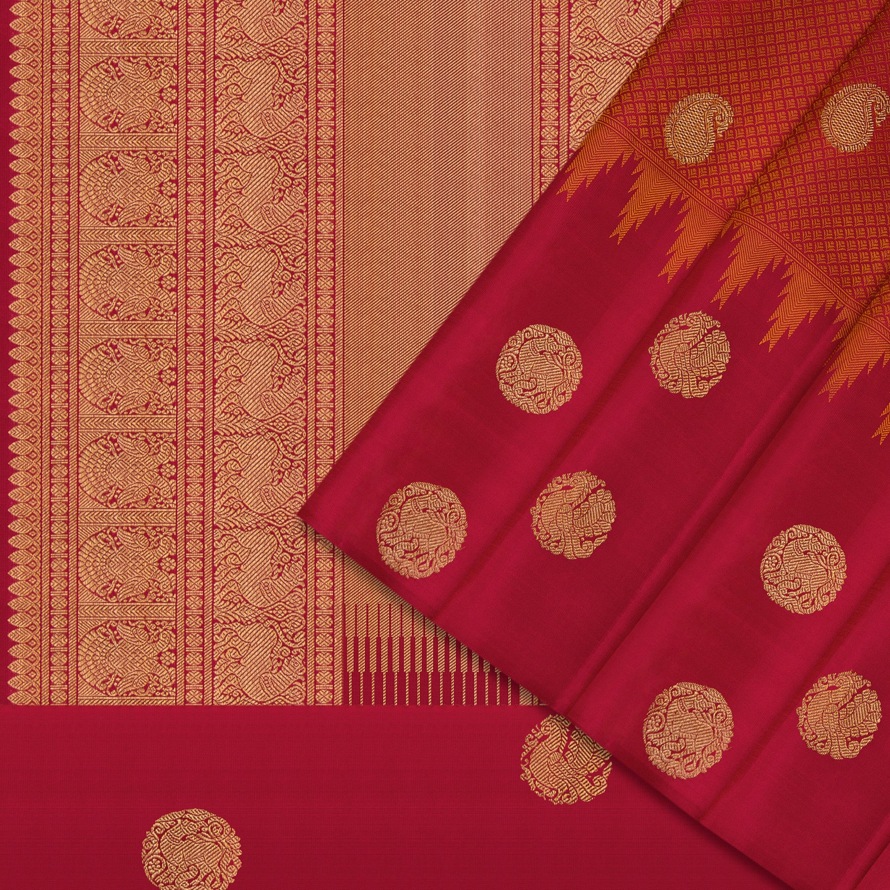 Kanakavalli Kanjivaram Silk Sari 24-595-HS001-01530 - Cover View