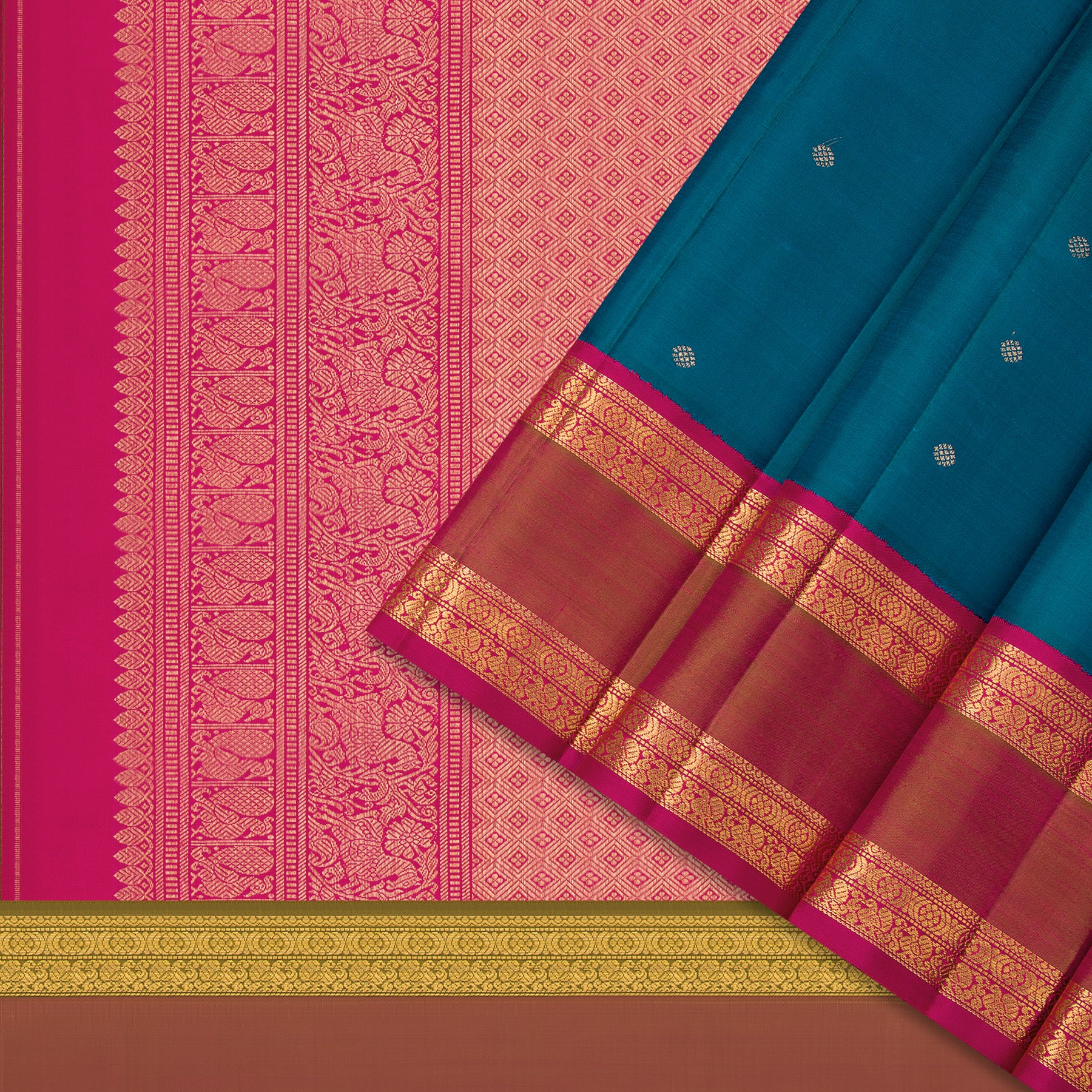 Kanakavalli Kanjivaram Silk Sari 24-595-HS001-01546 - Cover View