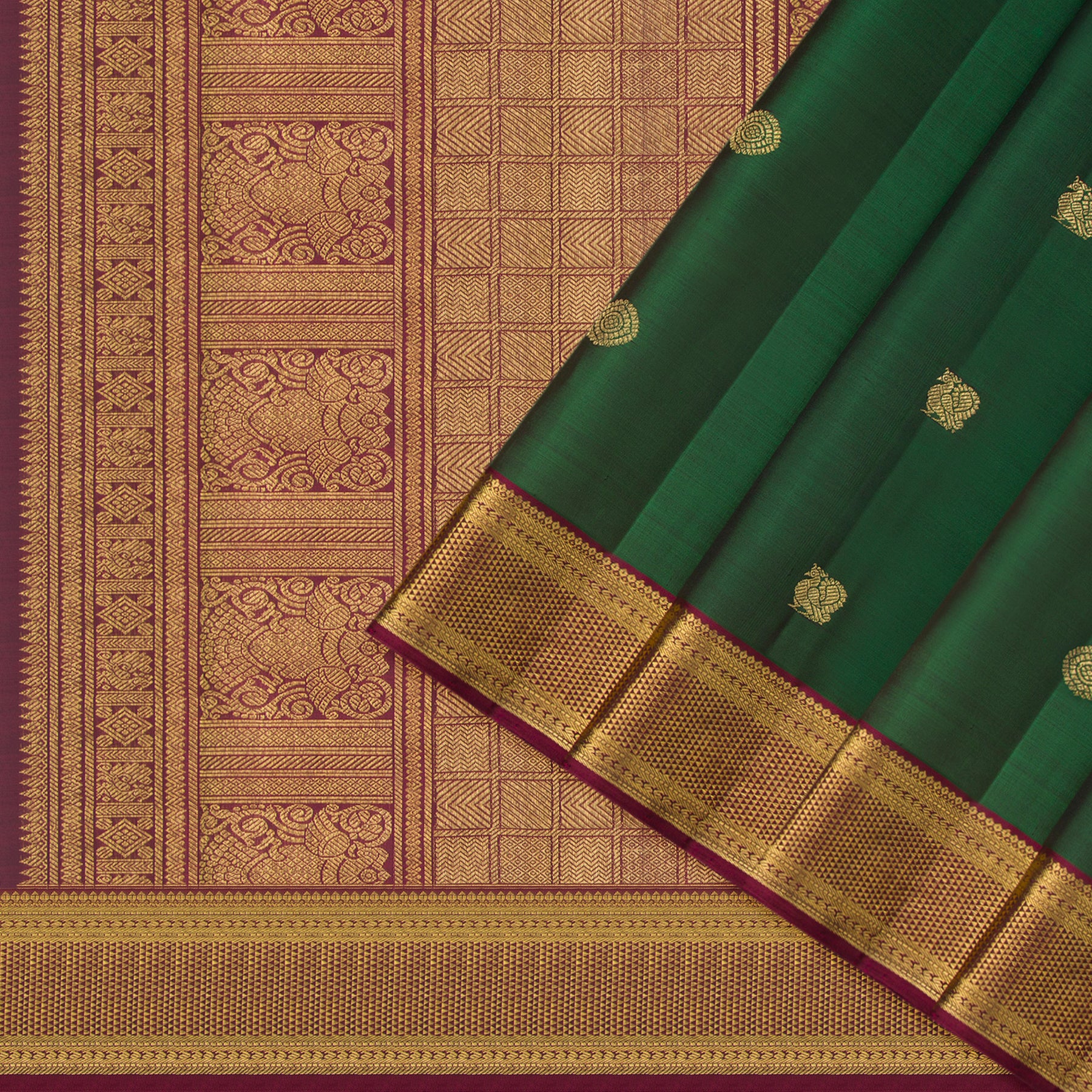 Kanakavalli Kanjivaram Silk Sari 24-595-HS001-03188 - Cover View